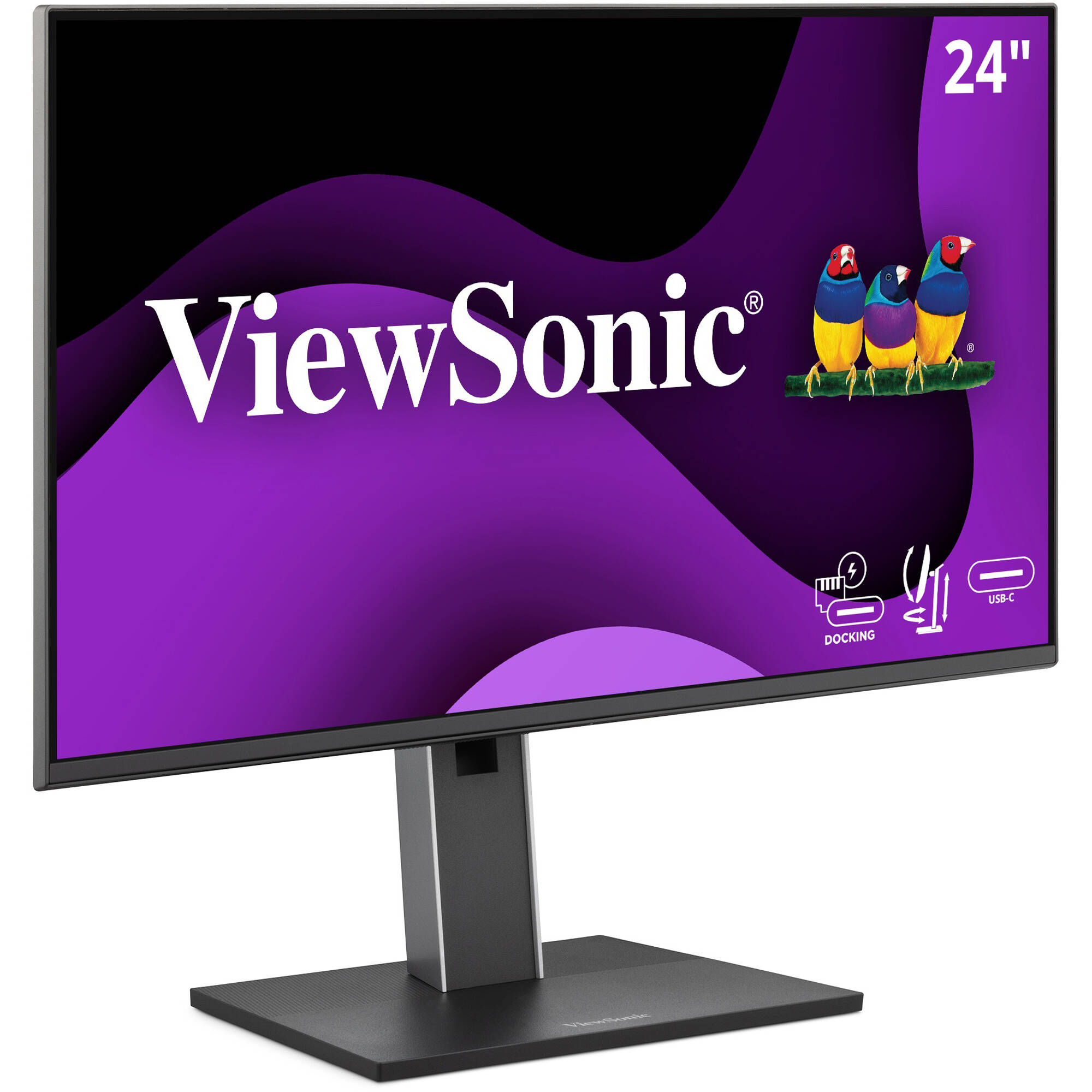 ViewSonic VG2458 24" IPS Docking Monitor, 1080p, USB-C | Enterprise