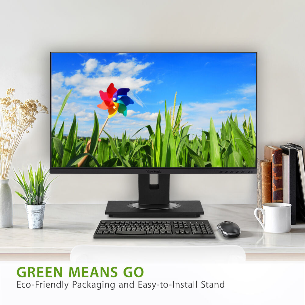 ViewSonic 27-inch IPS monitor with 40-degree tilt and HDMI, DisplayPort, and VGA ports — view 16