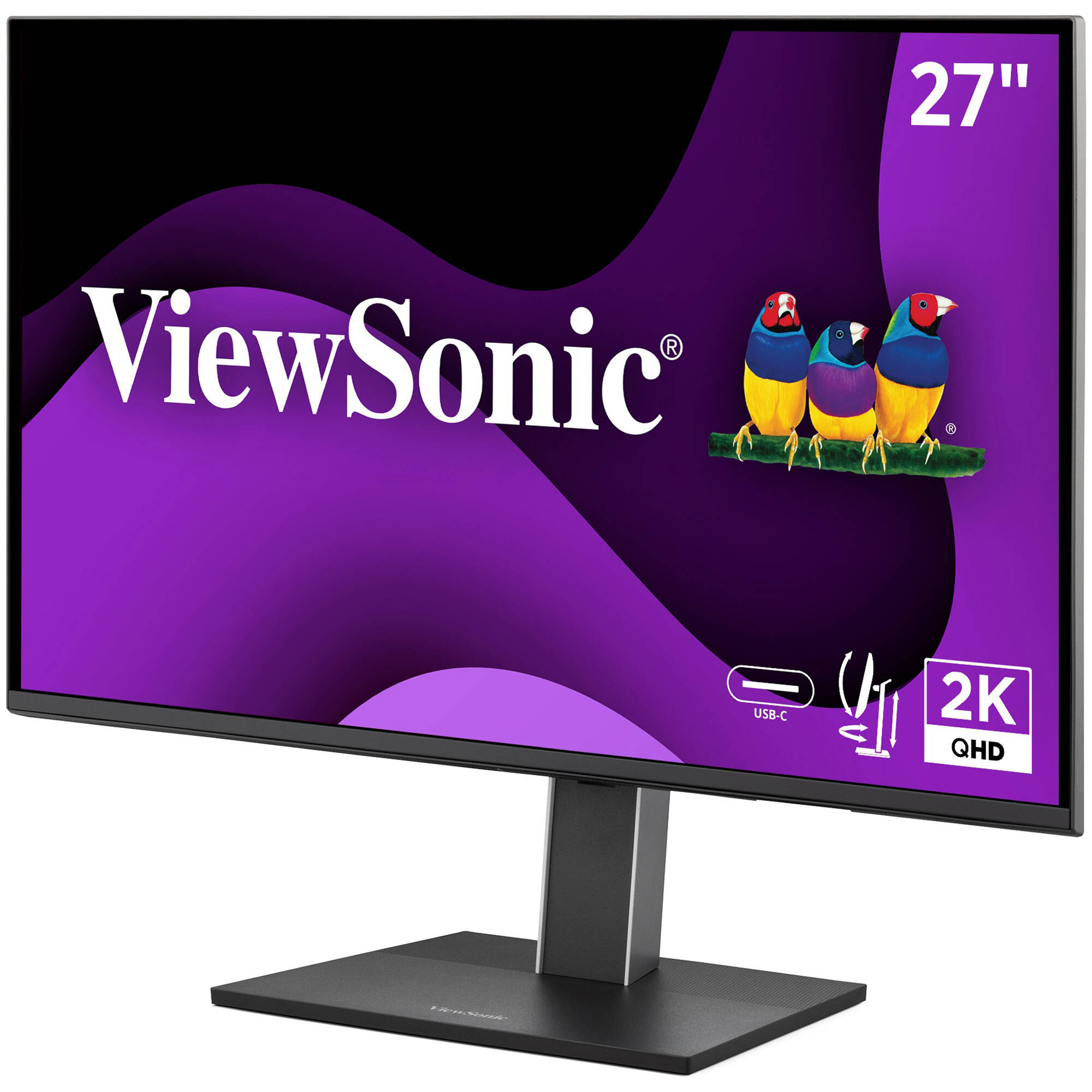 ViewSonic VG2752-2K 27-inch IPS 1440p ergonomic monitor with USB-C — view 3
