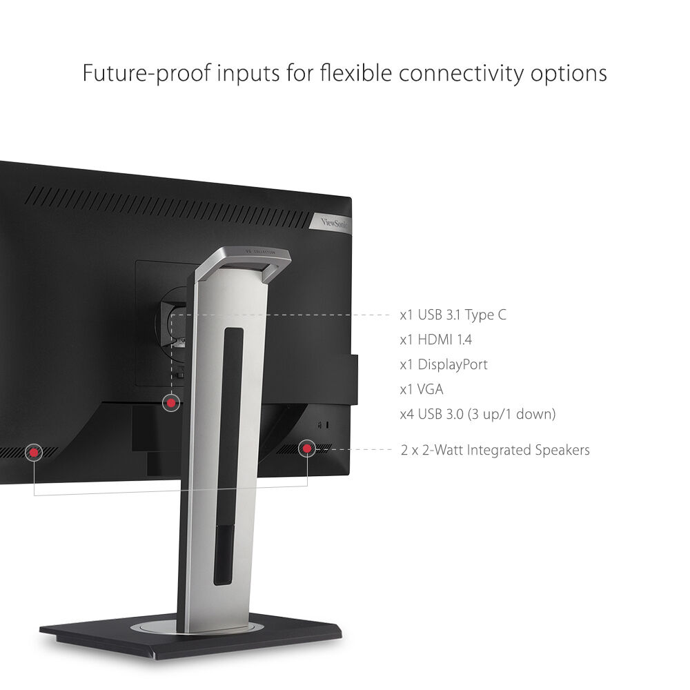 ViewSonic VG2755 27-inch SuperClear IPS Full HD monitor with ergonomic stand — view 17