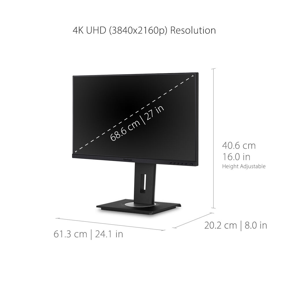 ViewSonic VG2756-4K 27-inch 4K Ultra HD docking monitor with USB-C and Ethernet — view 15