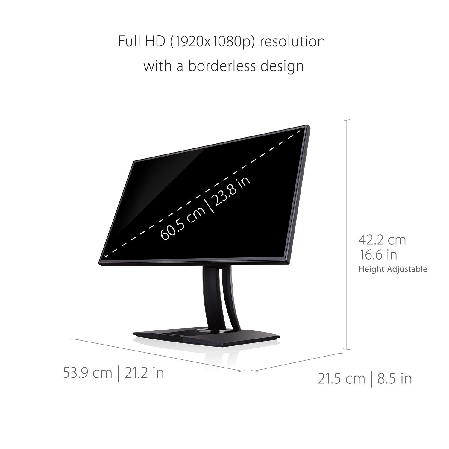 ViewSonic VP2468A 24-inch Full HD IPS monitor with frameless design and USB-C connectivity — view 17