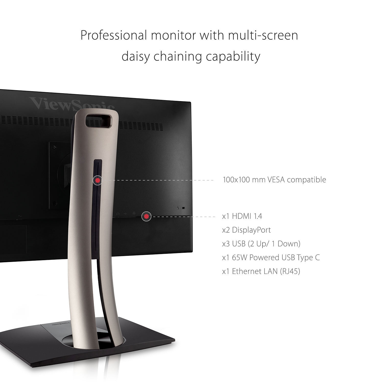 ViewSonic VP2468A 24-inch Full HD IPS monitor with frameless design and USB-C connectivity — view 18