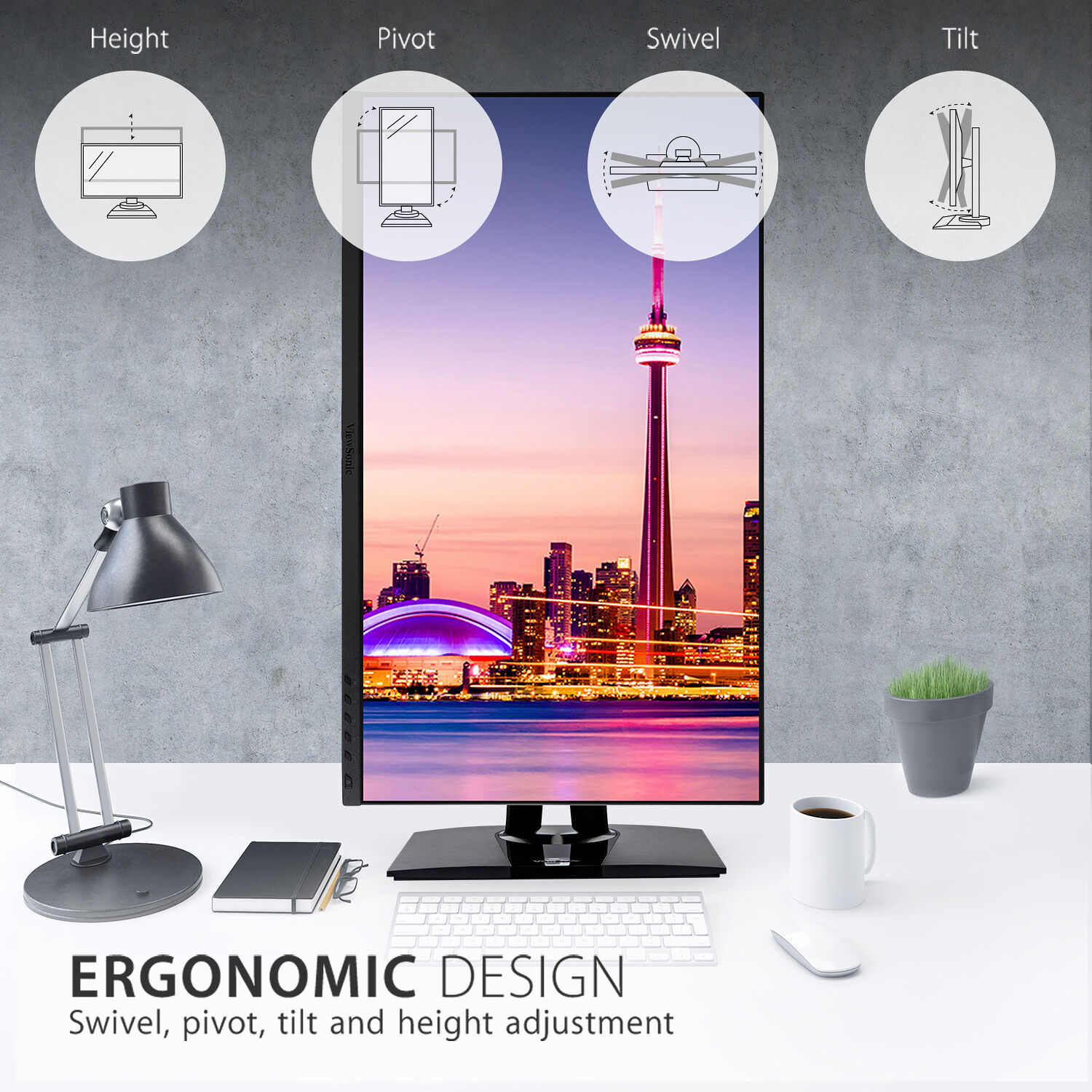 ViewSonic VP2756-4K 27-inch 4K UHD professional graphic design monitor with USB-C — view 11