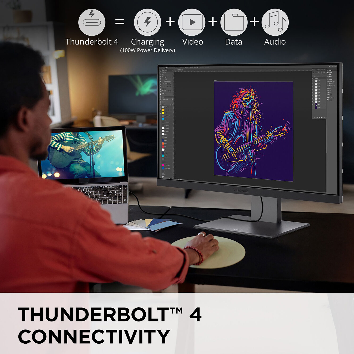 ViewSonic ColorPro VP2788-5K 27-inch 5K IPS monitor with Thunderbolt 4 and USB-C — view 16