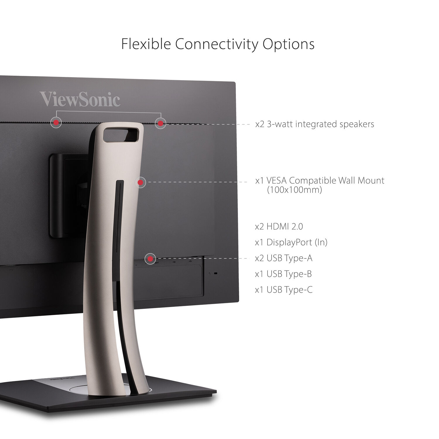 ViewSonic VP3256-4K 32-inch 4K UHD IPS graphic monitor with USB-C and Pantone validation — view 12