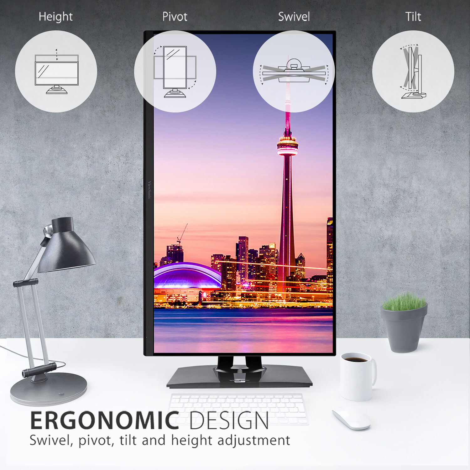 ViewSonic VP3256-4K 32-inch 4K UHD IPS graphic monitor with USB-C and Pantone validation — view 14