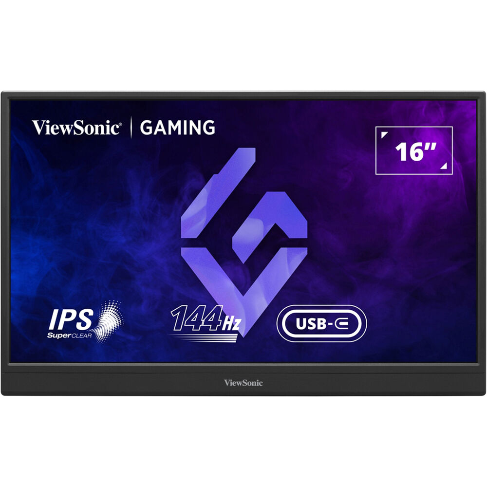 ViewSonic VX1654 16-inch portable IPS gaming monitor with 144 Hz refresh rate and USB-C connectivity — view 2