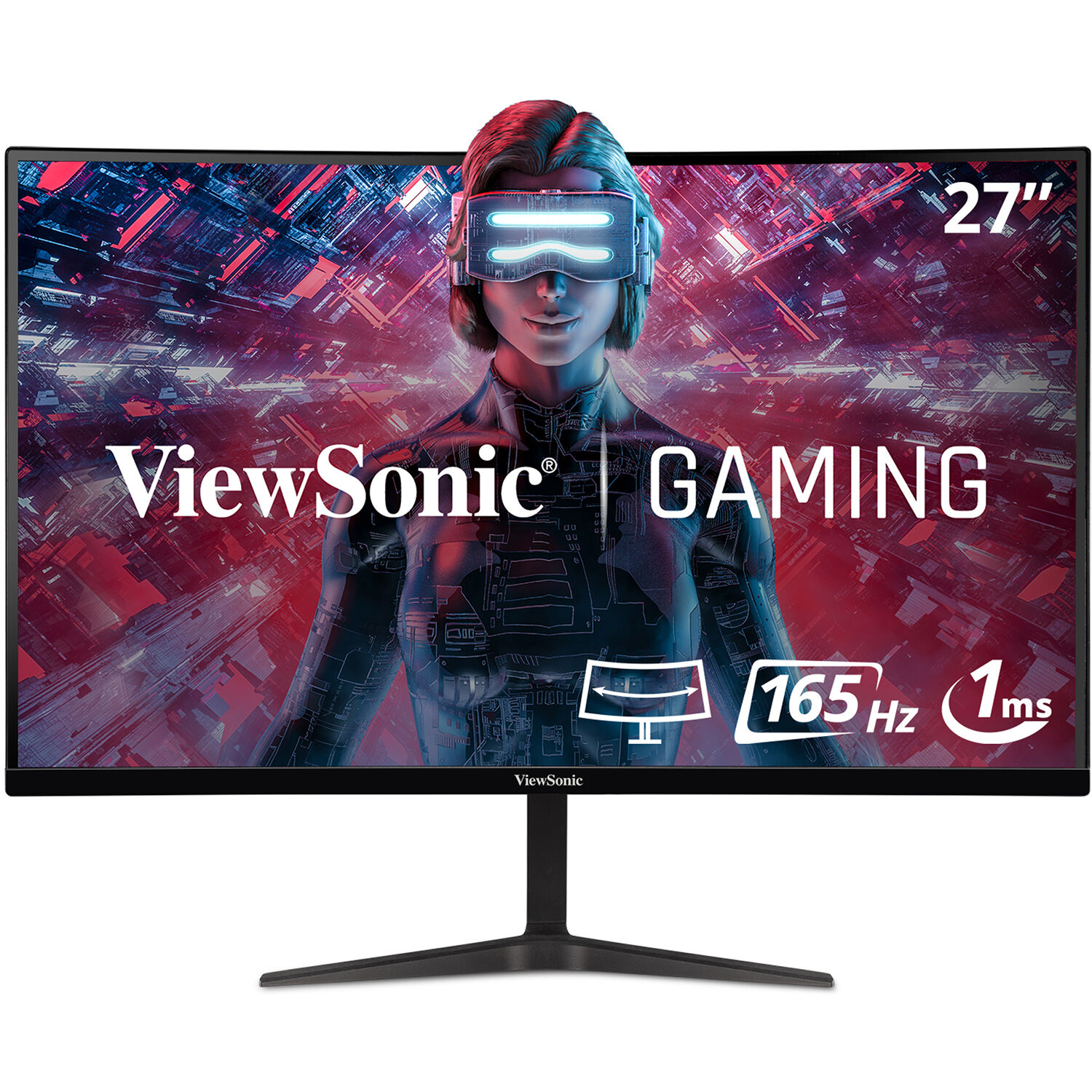 ViewSonic VX2718-PC-MHD 27-inch 165Hz Curved Monitor | Gaming, FHD