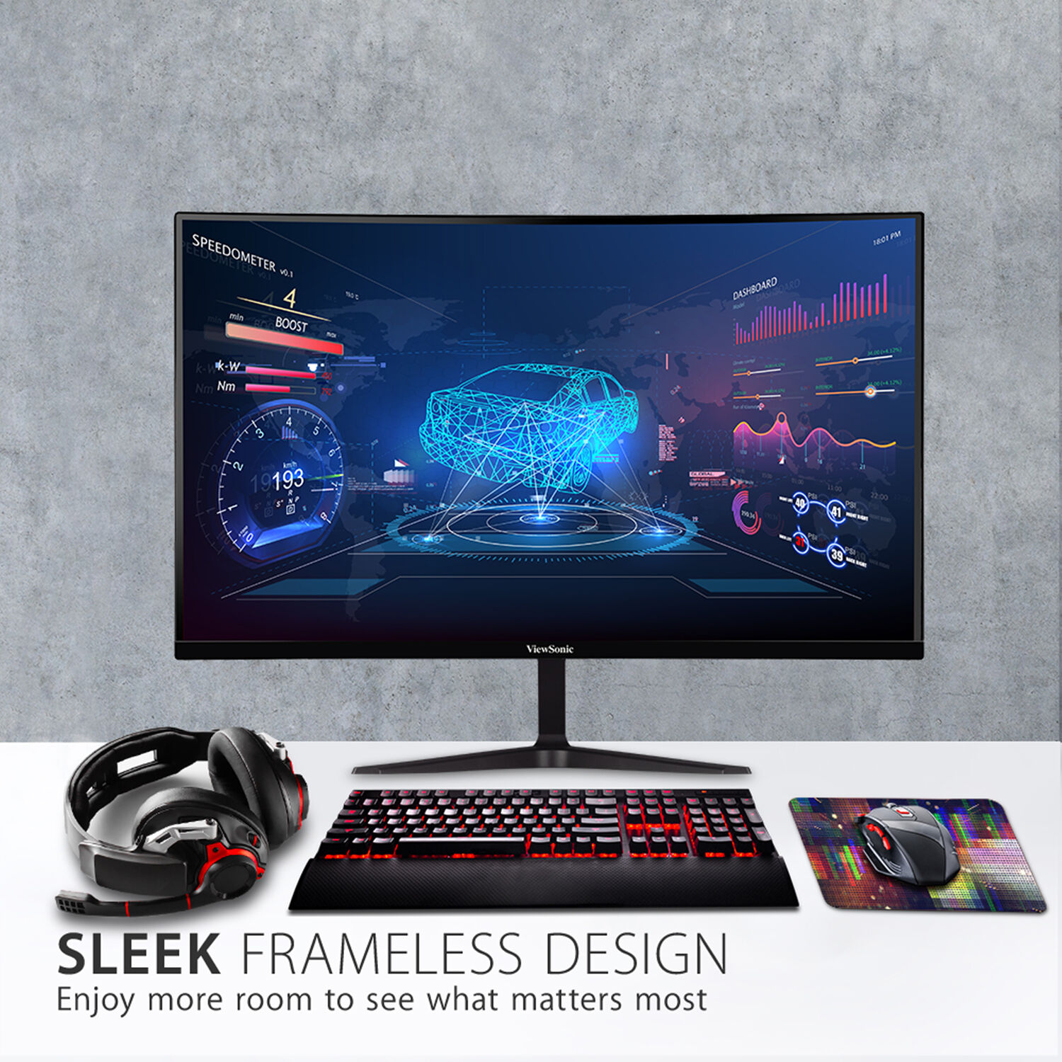 ViewSonic VX2718-PC-MHD 27-inch curved 165Hz gaming monitor — view 8