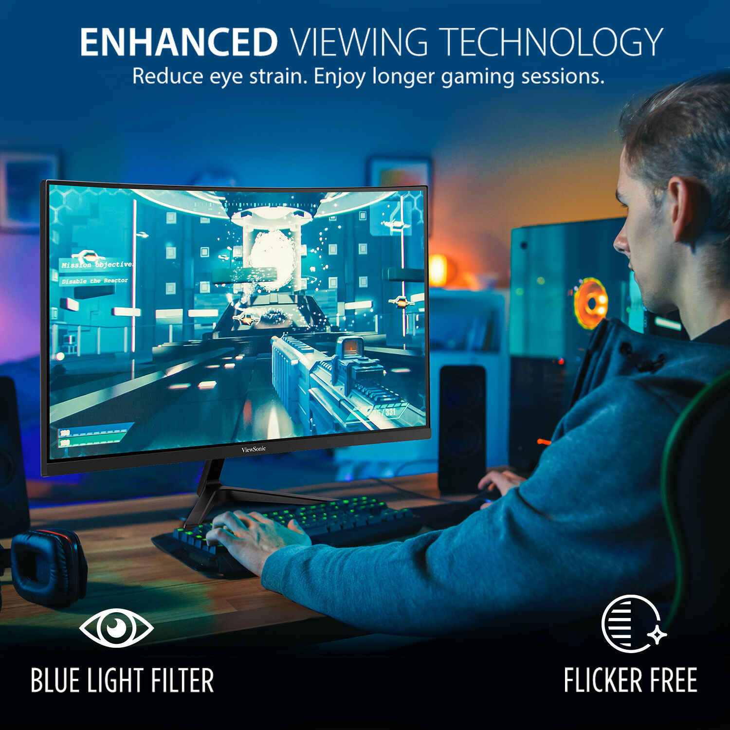 ViewSonic VX2718-PC-MHD 27-inch curved 165Hz gaming monitor — view 9
