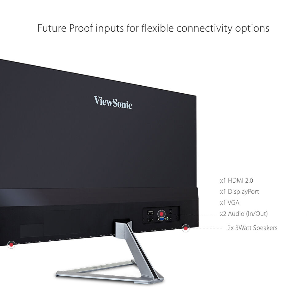 ViewSonic VX2776-SMHD 27-inch Full HD IPS monitor with ultra-slim design and dual speakers — view 15