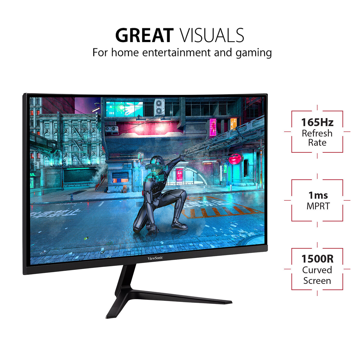 ViewSonic VX3218-PC-MHD 32-inch curved gaming monitor with Full HD display — view 10