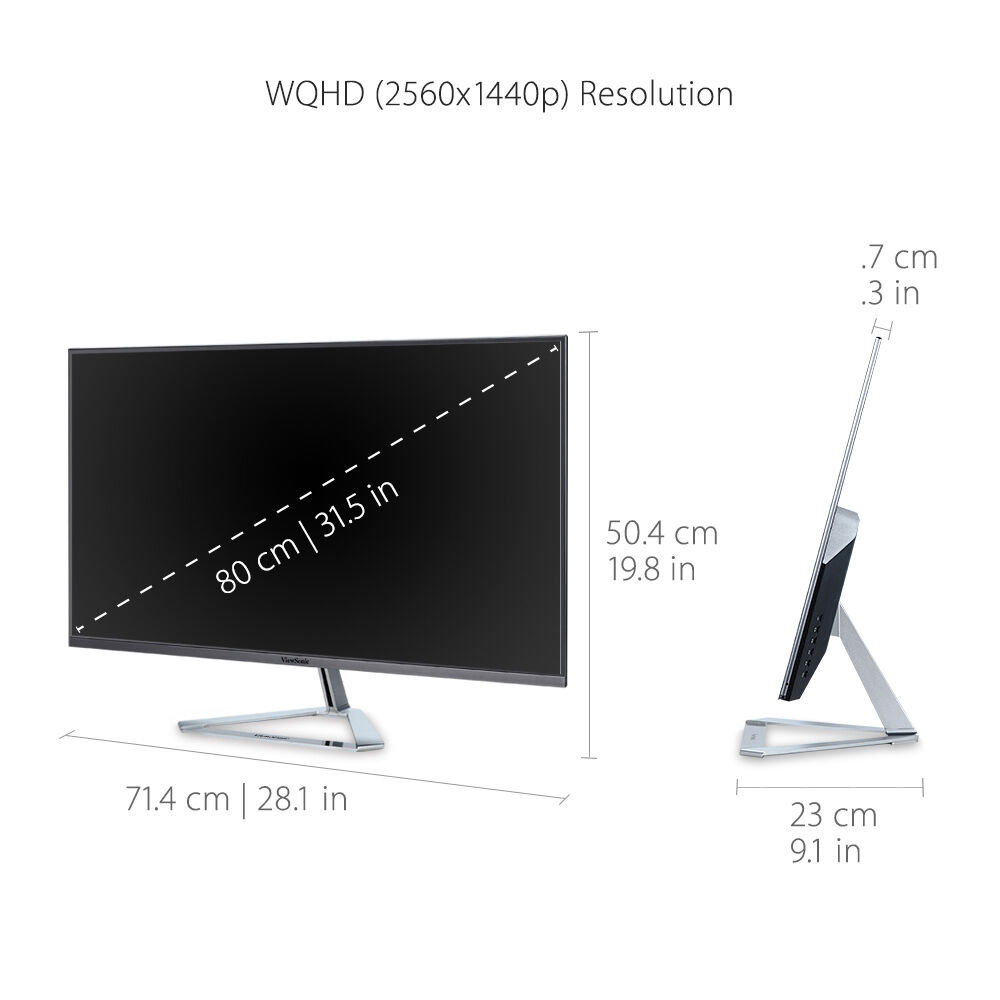 ViewSonic VX3276-2K-MHD 32-inch WQHD IPS frameless LED monitor — view 11