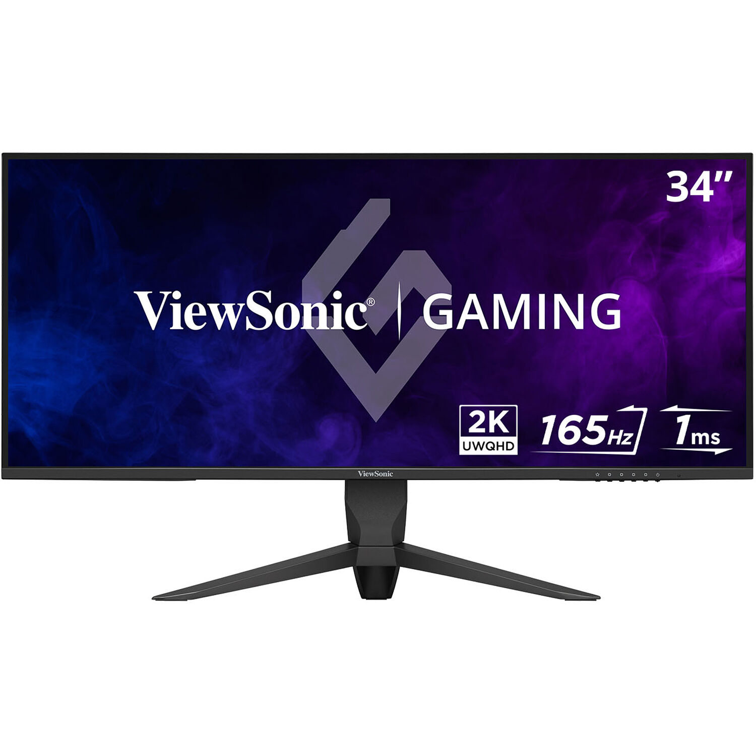 ViewSonic VX3418-2K 34-inch ultrawide gaming monitor with 3440 x 1440 resolution and slim black bezel — view 2