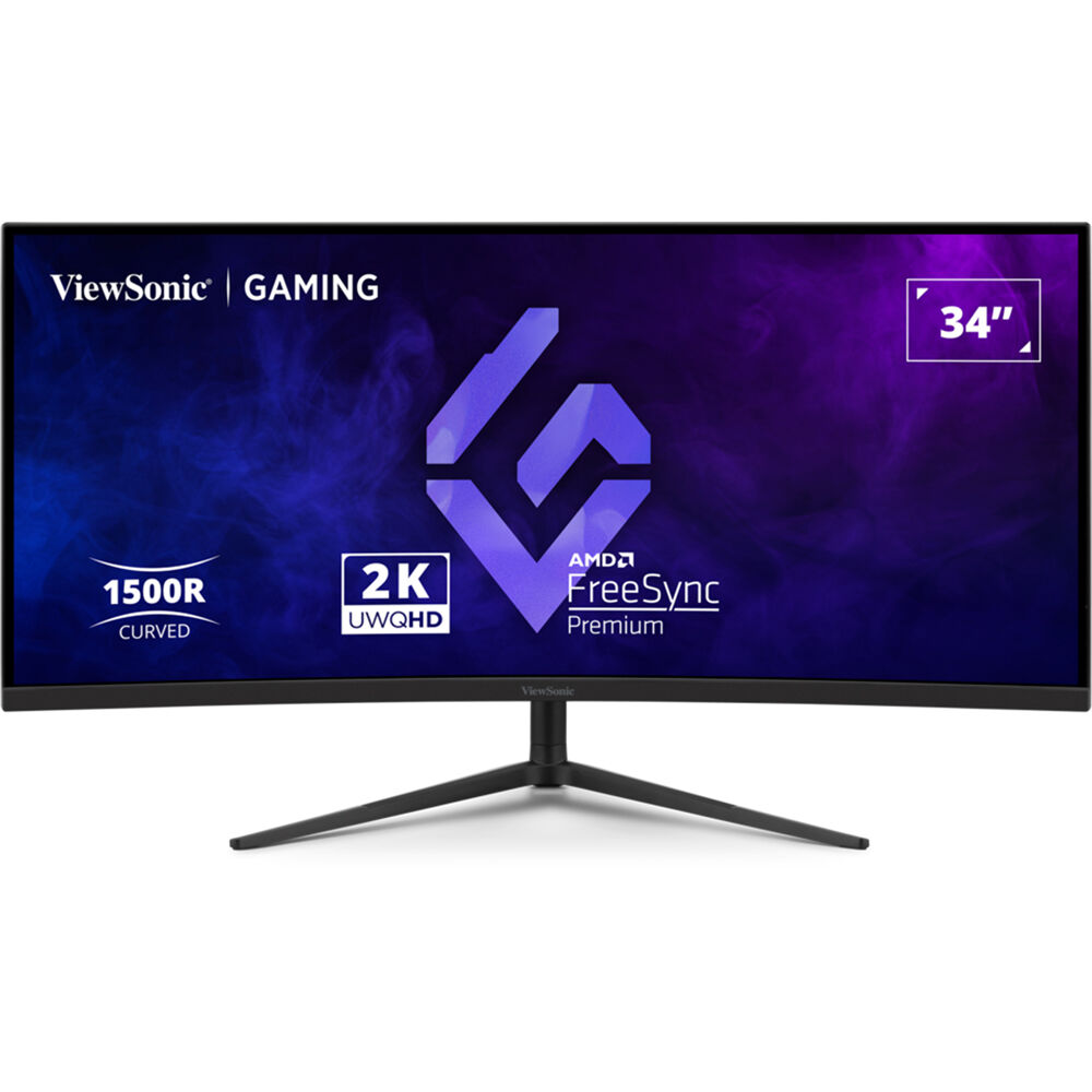 ViewSonic VX3418C-2K 34-inch curved ultrawide gaming monitor with 3440 x 1440 resolution — view 3