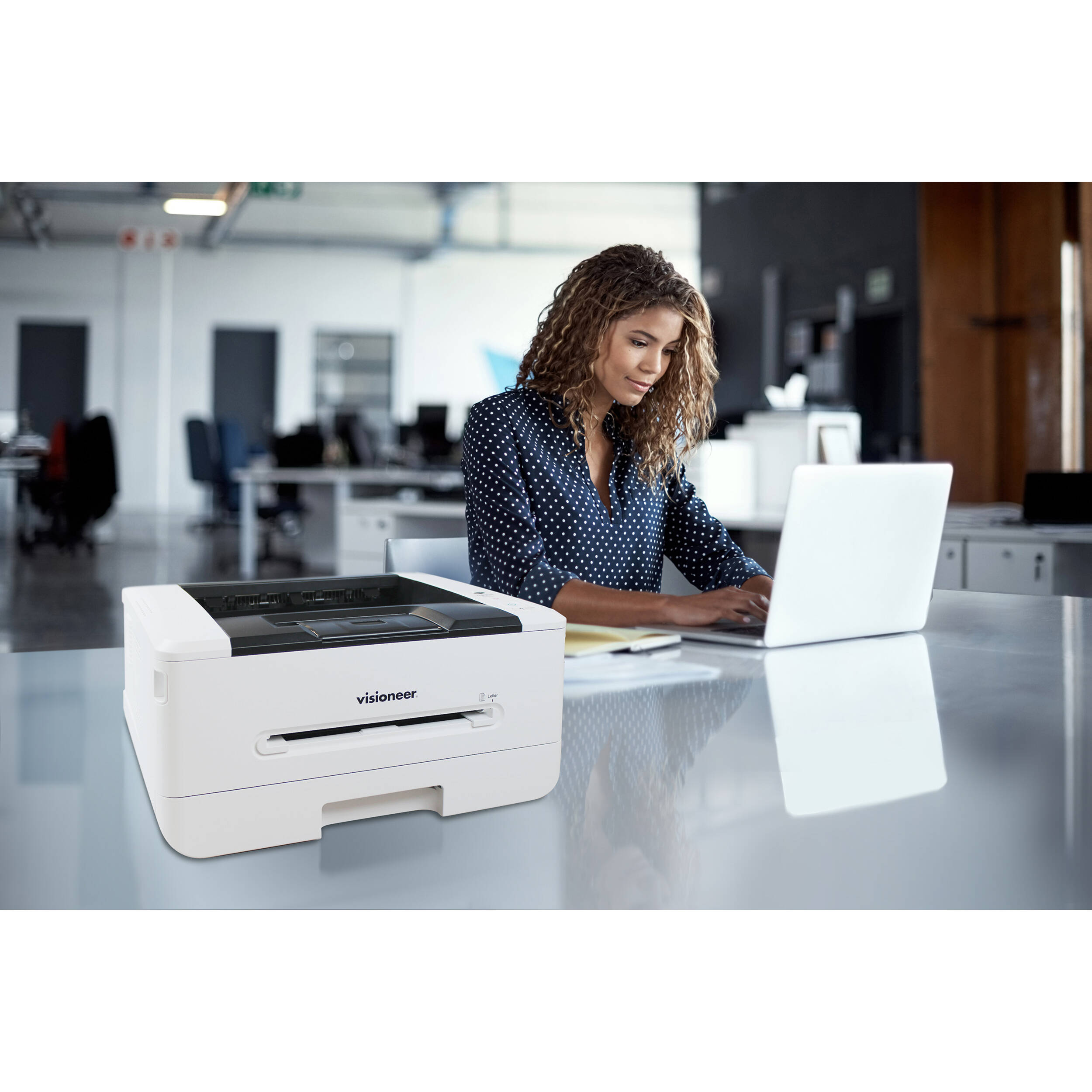 Visioneer Rabbit P35DN monochrome laser printer for fast office printing and copying — view 3