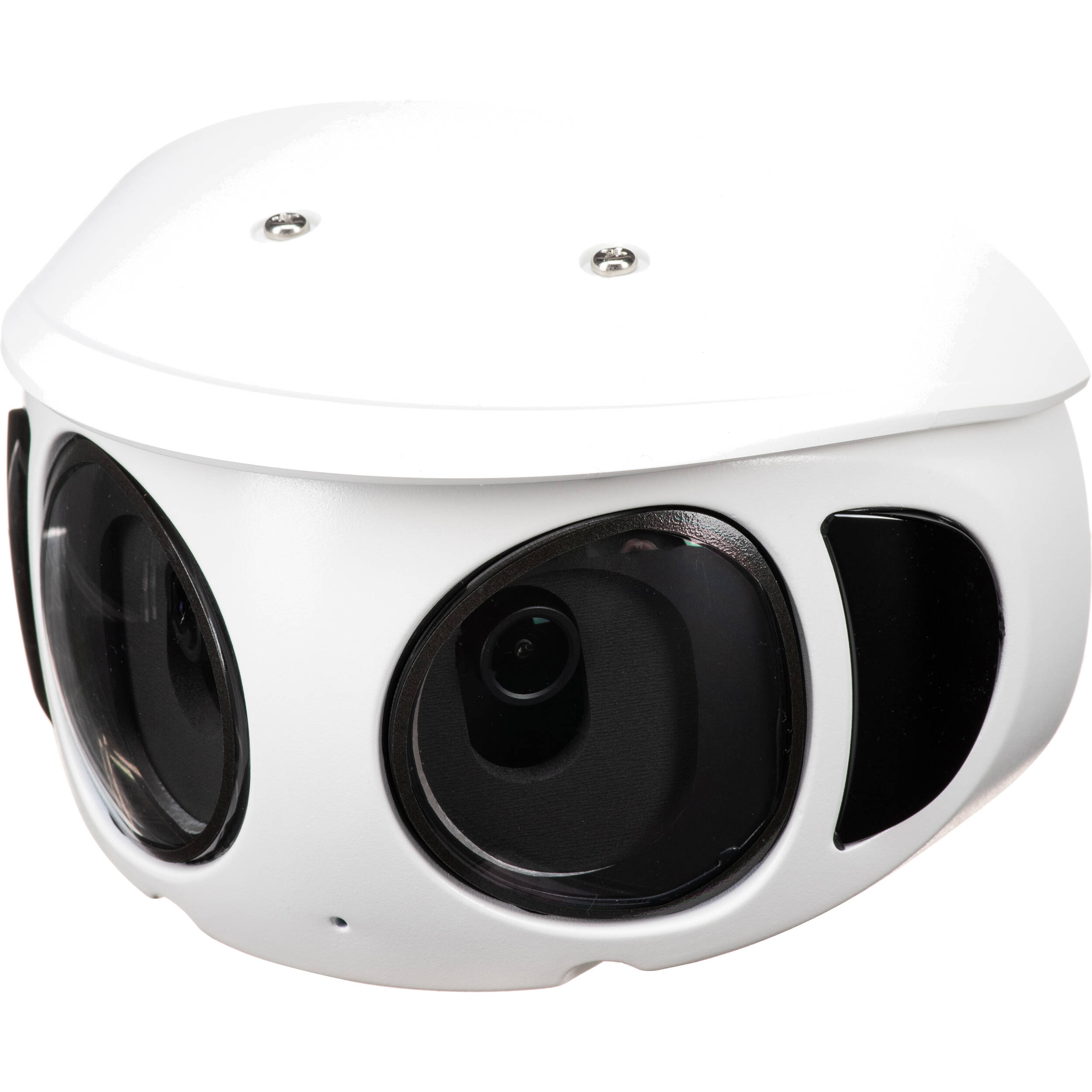 8MP 20M IR Multi-Sensor Outdoor Vandal Proof 180DEGREE Panoramic, 30 fps @ 4512x1728 (2 x 4MP), 2 x 2.8mm Lenses, WDR Pro (91dB ), H.265, One-way audio w/Built-in Microphone, MicroSD/SDHC/SDXC Card Slot, Video Alignment for a Seamless Picture, Supreme Night Visibility, Smart IR, Smart Stream III, 3D Noise Reduction, IP66 & IK10-rated Housing, -40DEGREE F~131DEGREE F, PoE, UL Certified, 3 Year Warranty — view 3