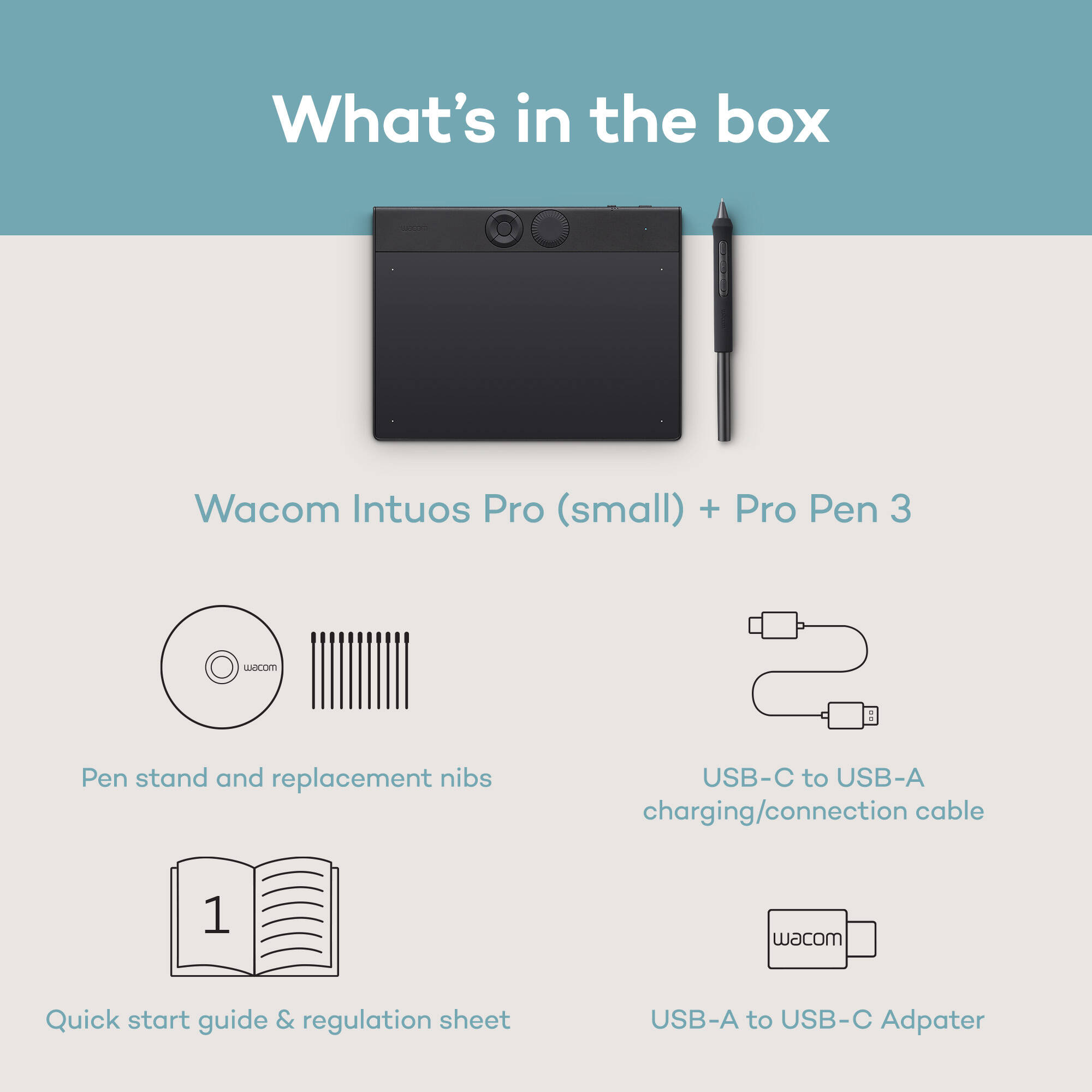 Wacom Intuos Pro Small Bluetooth pen tablet for compact professional creative workflows — view 8