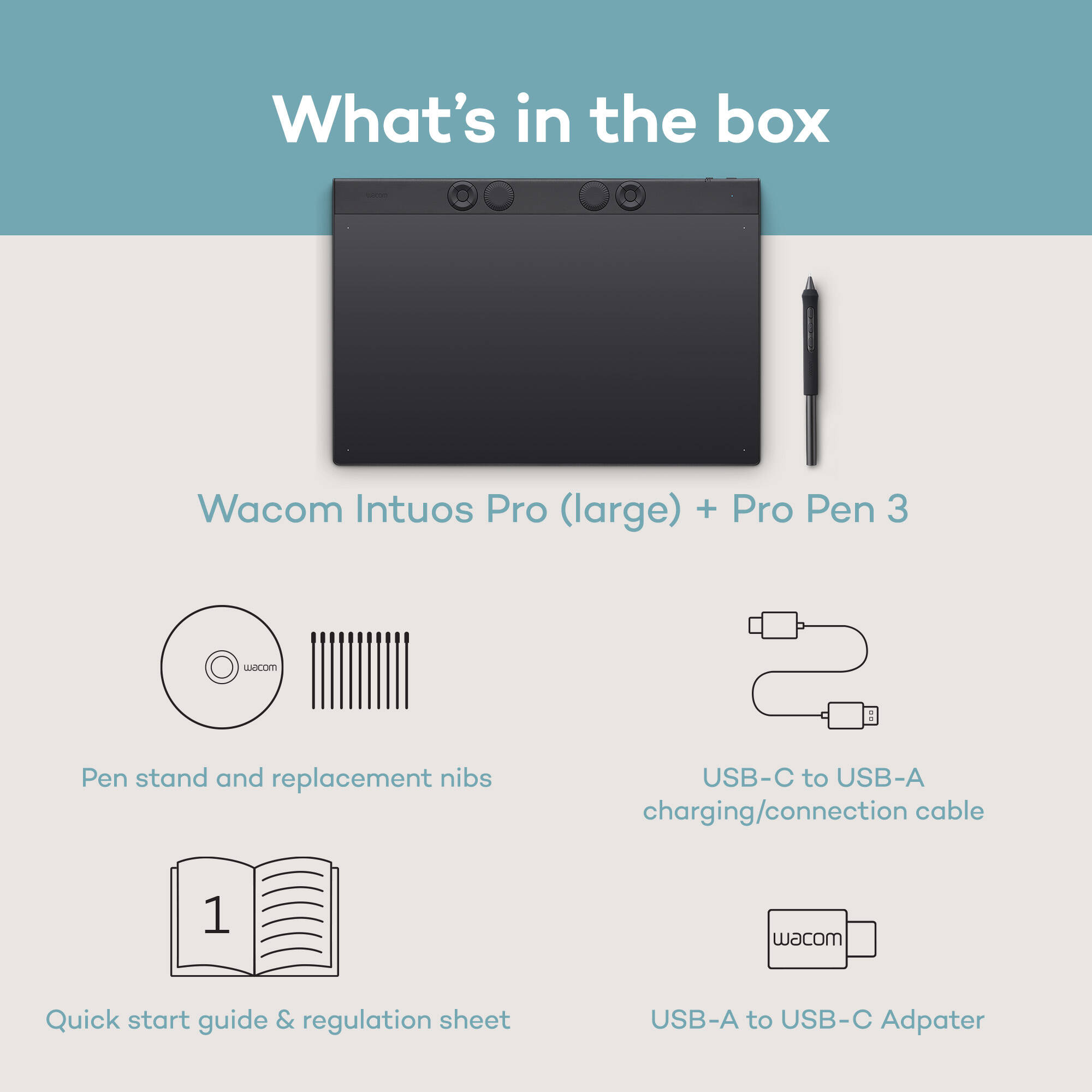 Wacom Intuos Pro Large Bluetooth pen tablet for professional drawing and editing — view 8