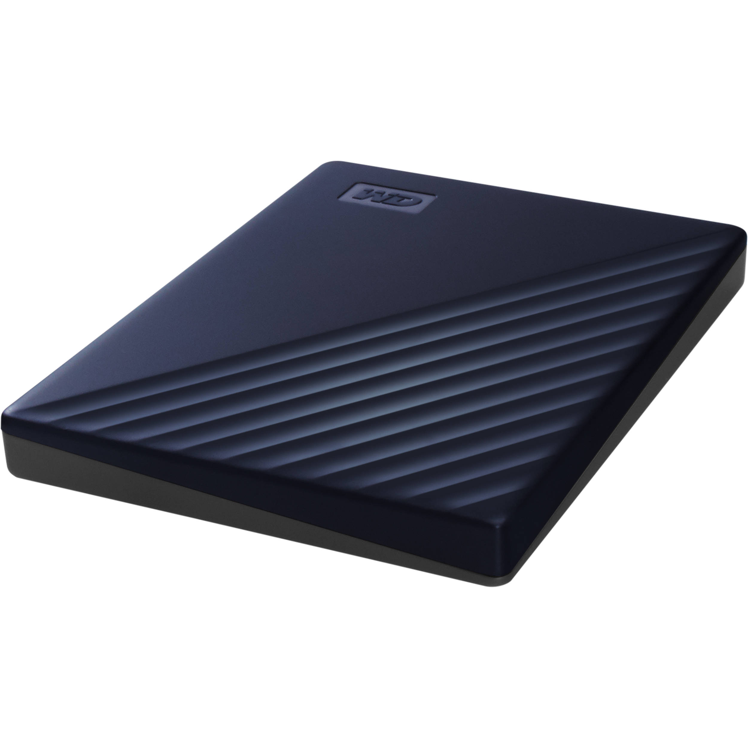 Western Digital My Passport for Mac 2TB portable external drive in blue — view 2