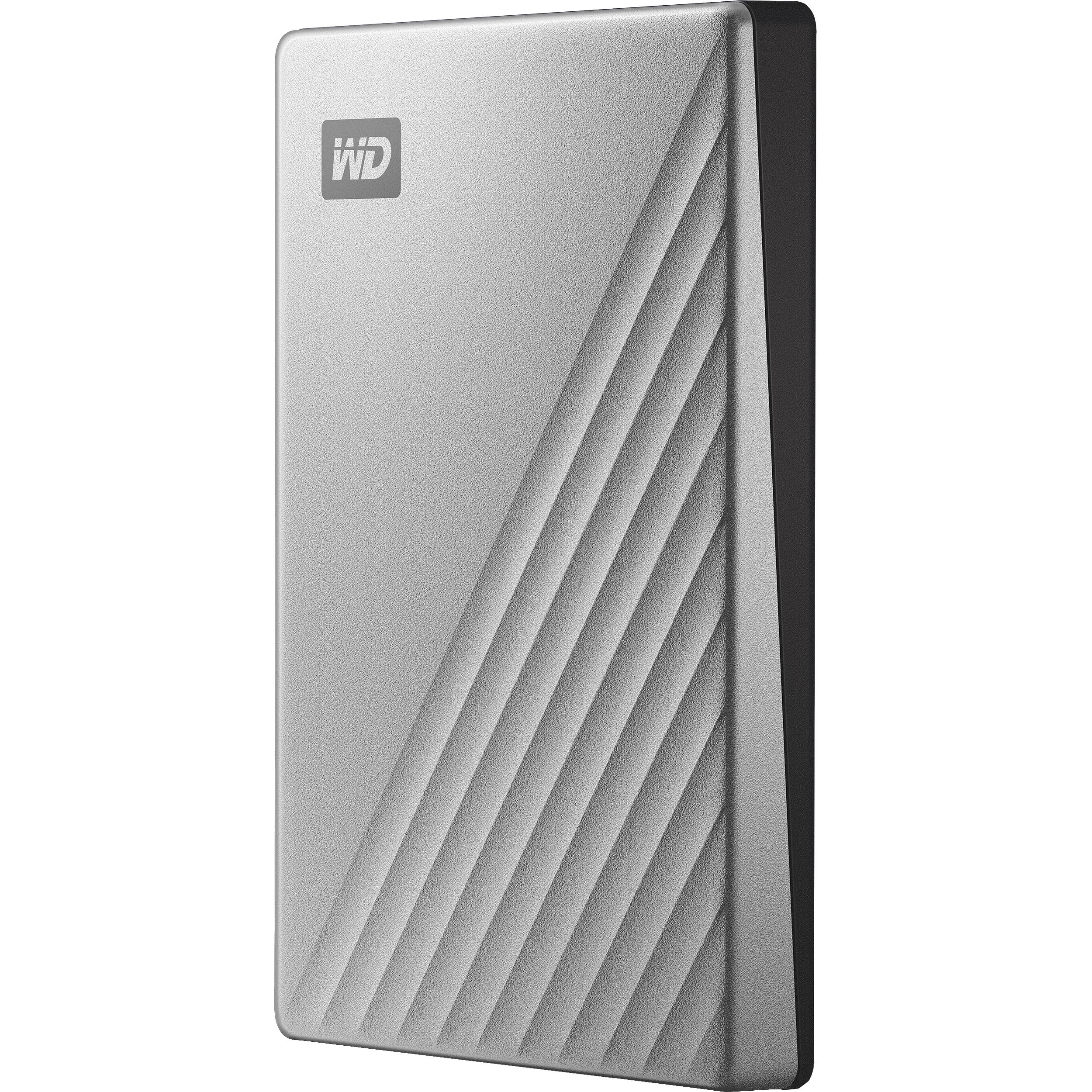 WD My Passport Ultra 1 TB silver portable external drive with USB-C — view 4