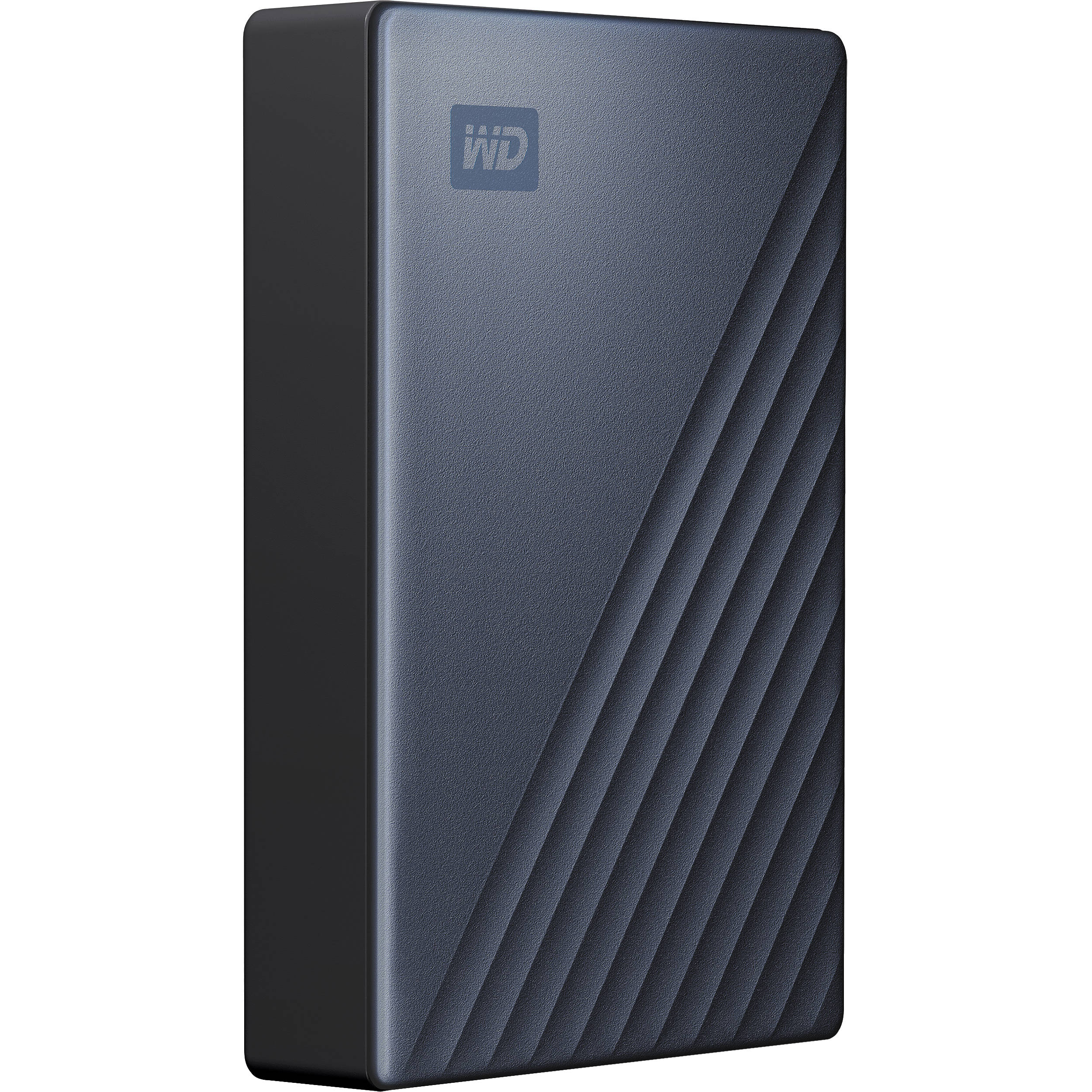 Western Digital My Passport Ultra 4TB portable external hard drive in blue — view 2