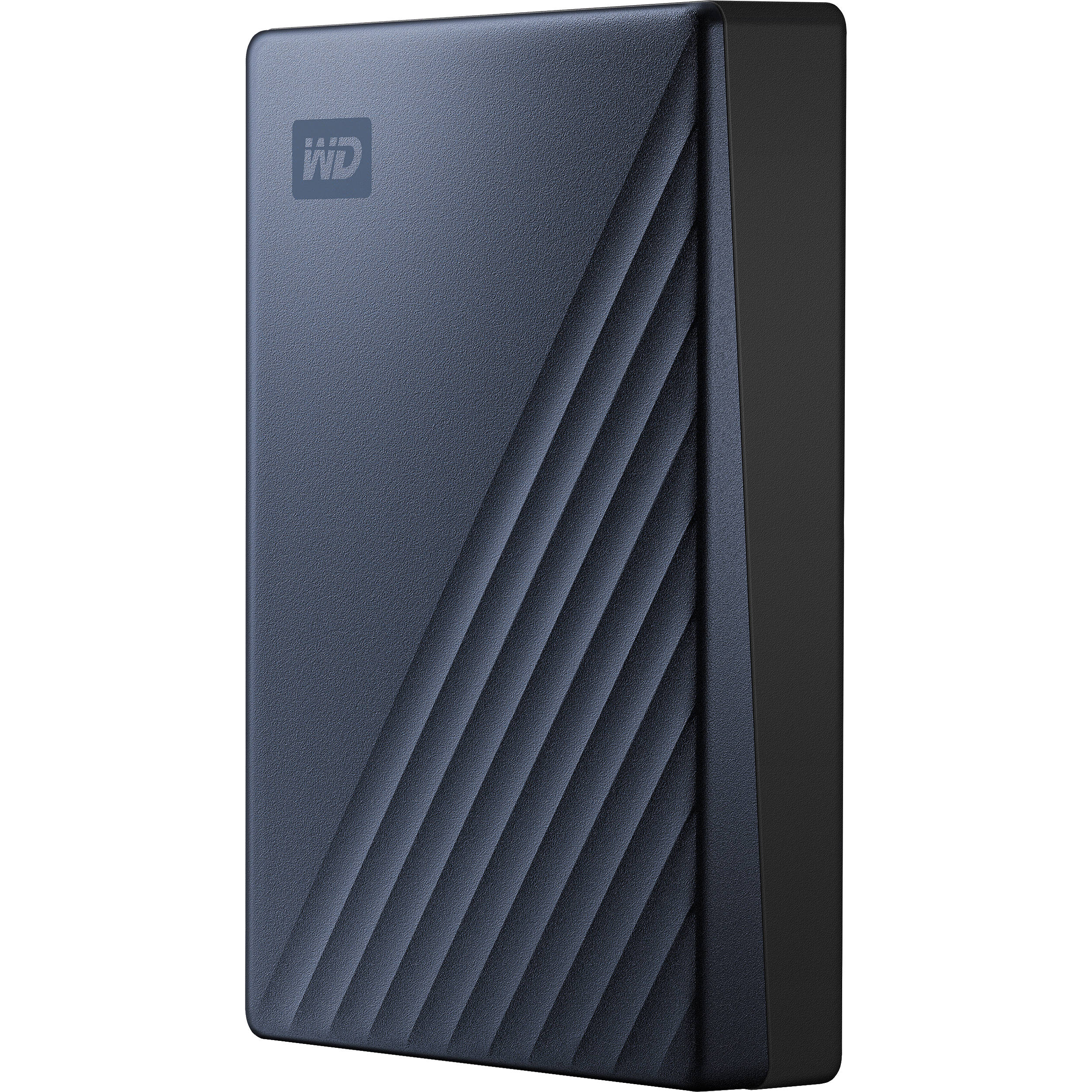 Western Digital My Passport Ultra 4TB portable external hard drive in blue — view 3