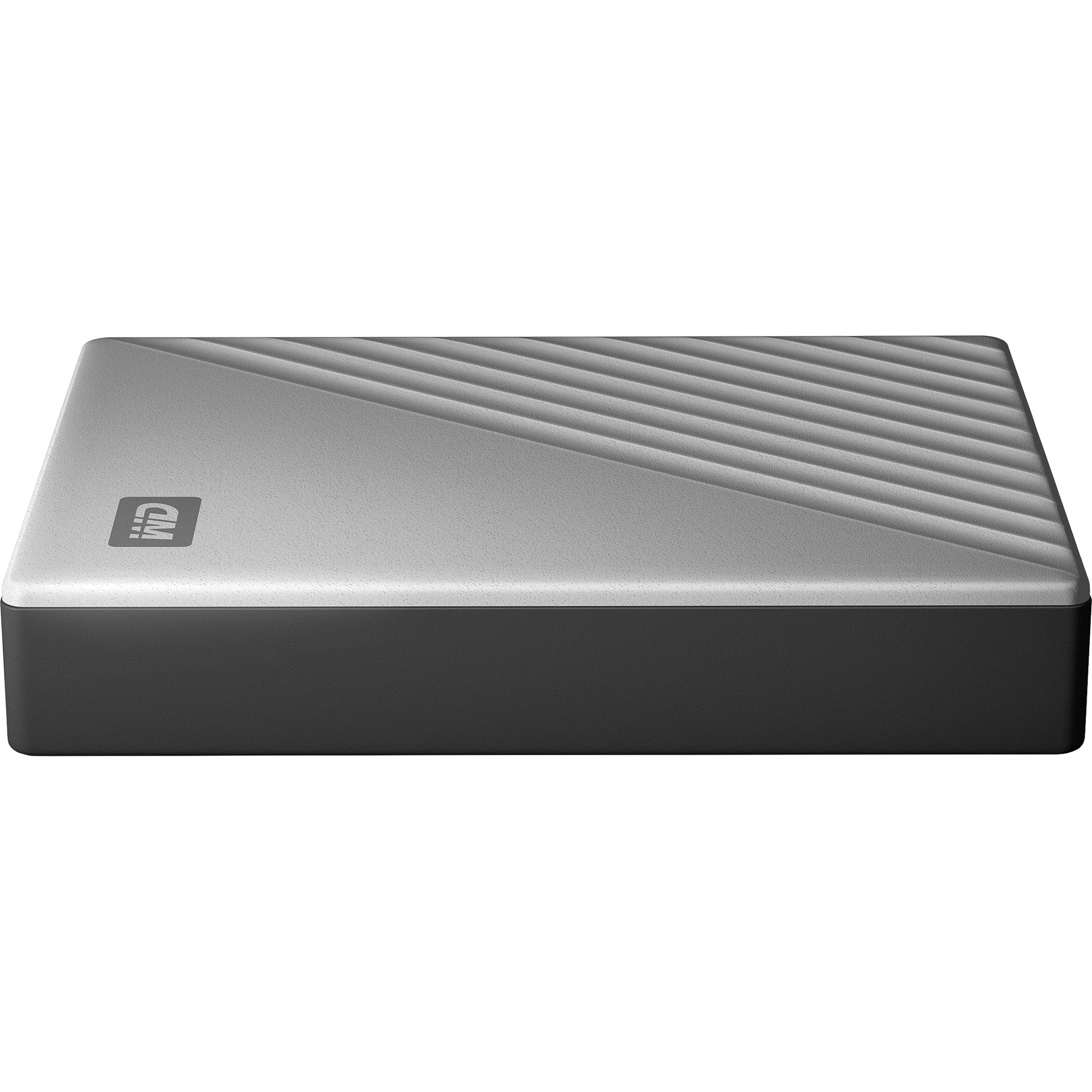 Western Digital My Passport Ultra 4TB portable external hard drive in silver — view 6
