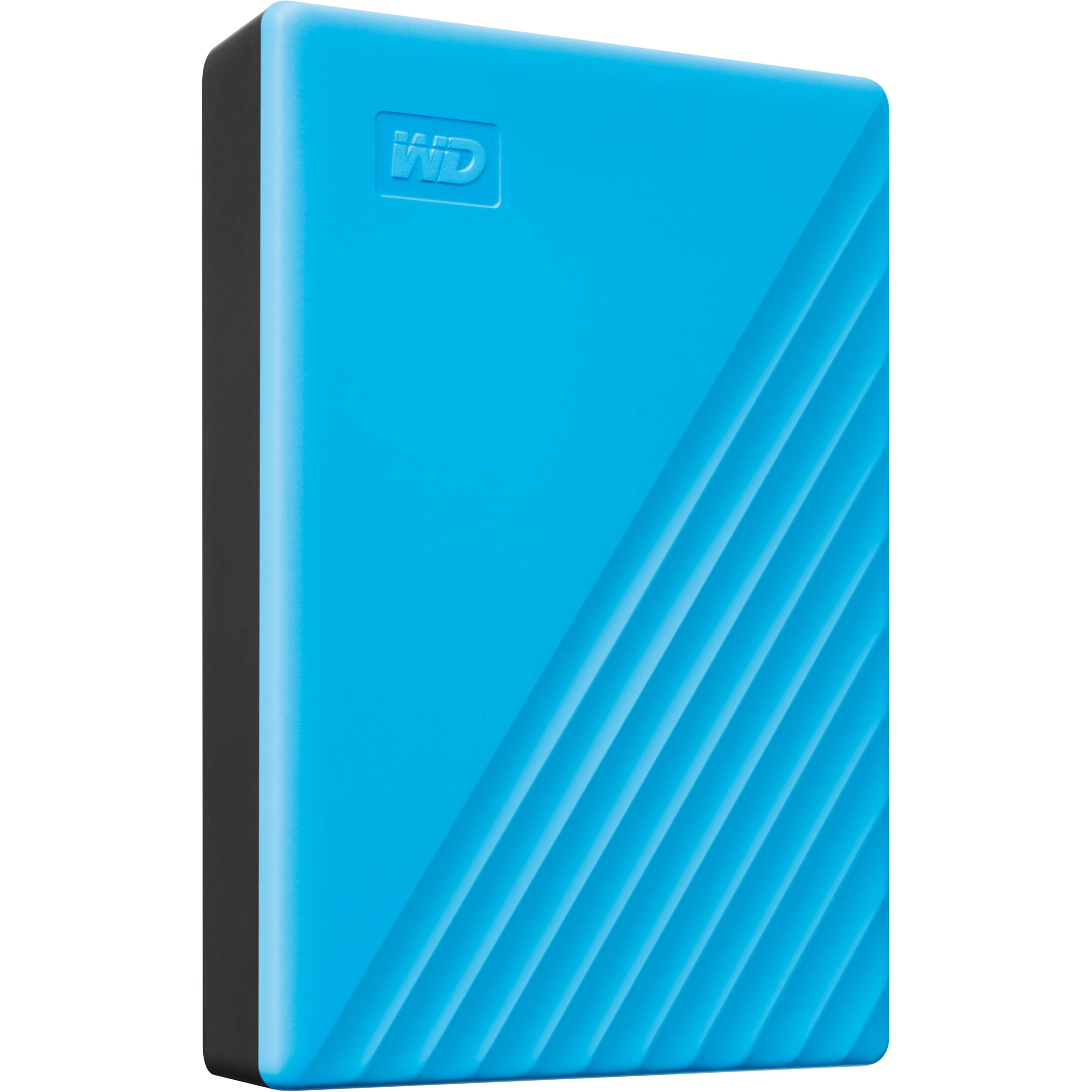 Western Digital My Passport 4TB portable HDD in blue — view 4