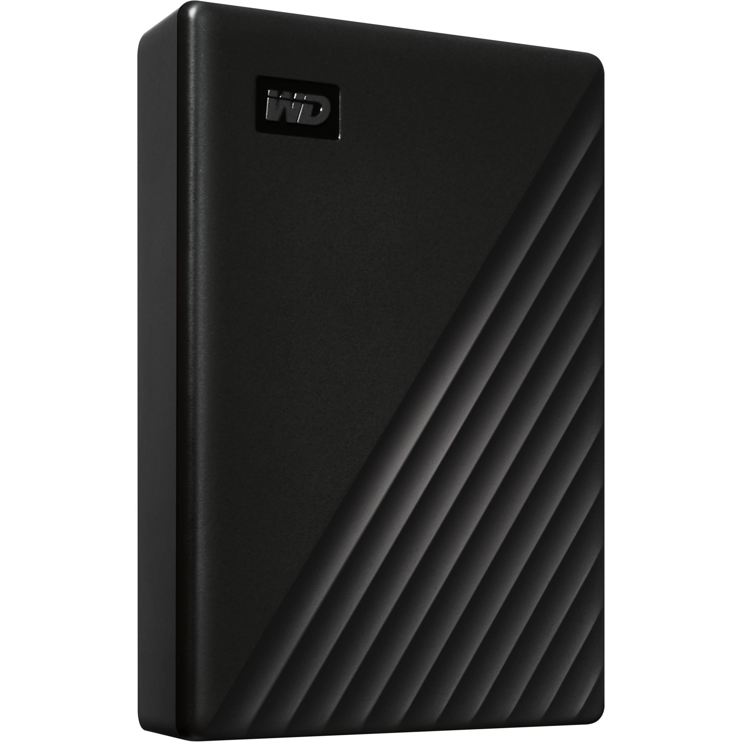 Western Digital My Passport 5TB portable external hard drive in black — view 4