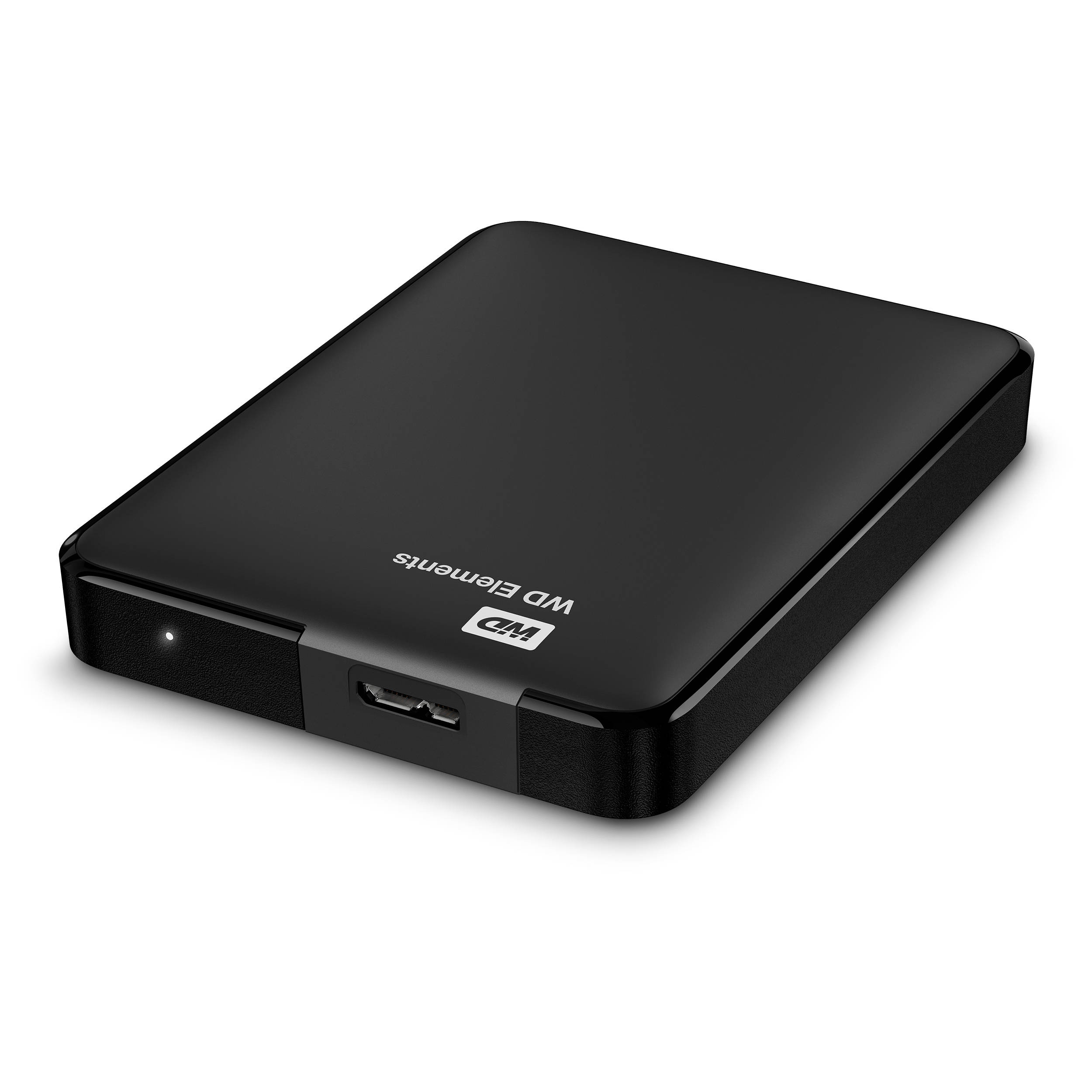 WD Elements Portable 2 TB external hard drive with compact black 2.5-inch design — view 5