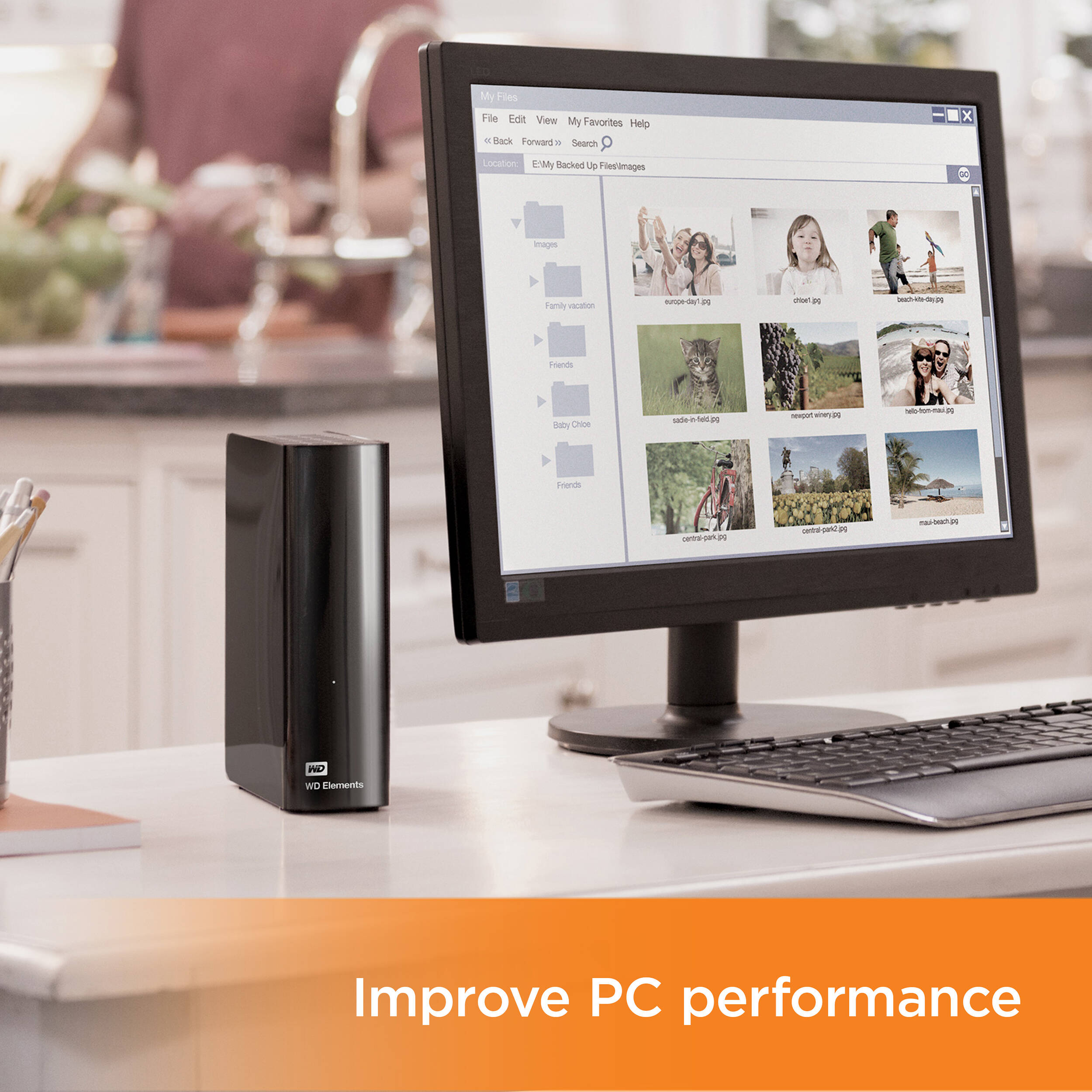 WD Elements 20TB desktop external hard drive with USB 3.0 connectivity — view 6