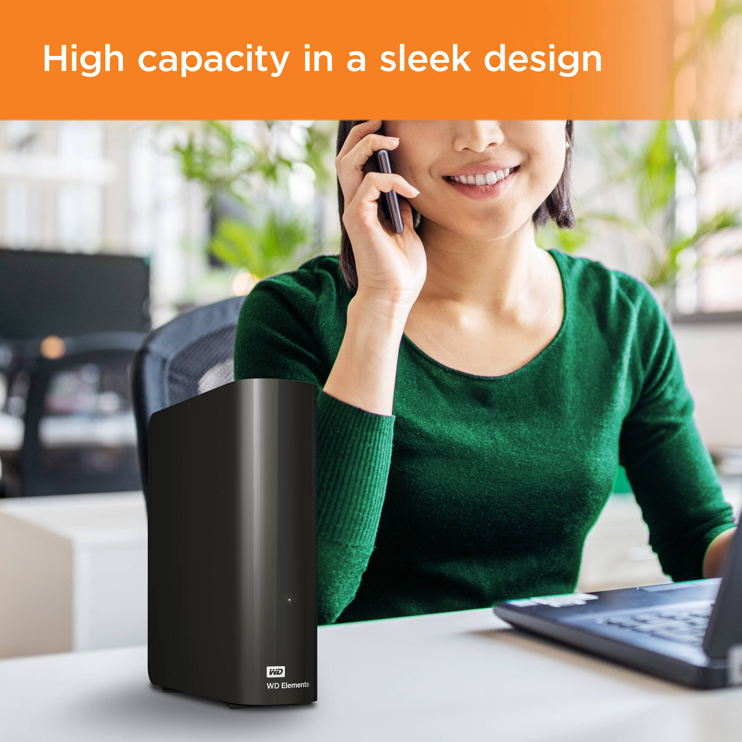 WD Elements 20TB desktop external hard drive with USB 3.0 connectivity — view 8