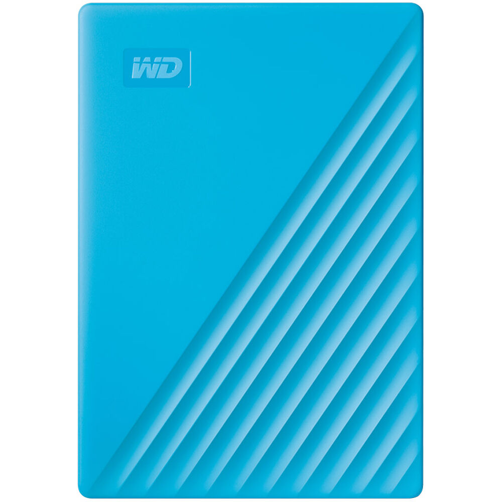 Western Digital My Passport Portable 1 TB blue external hard drive — view 2
