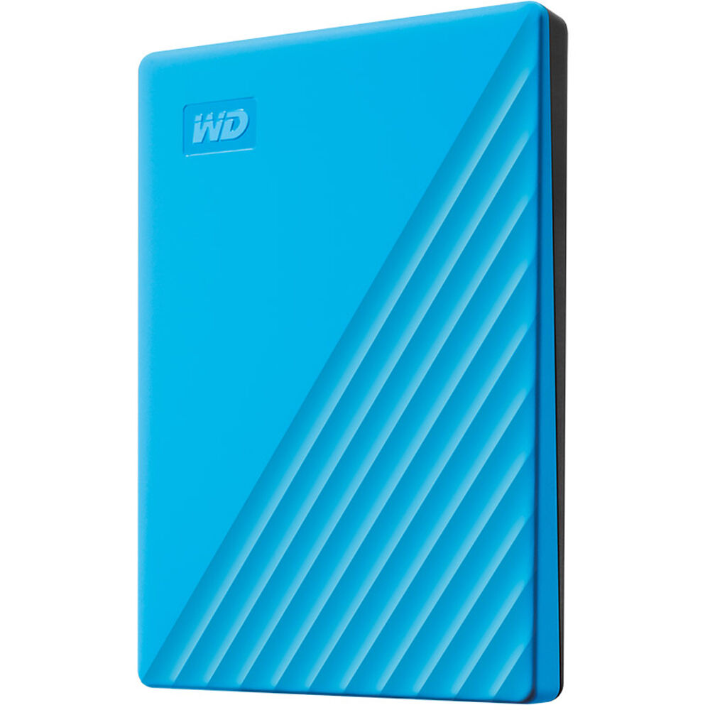 Western Digital My Passport Portable 1 TB blue external hard drive — view 3