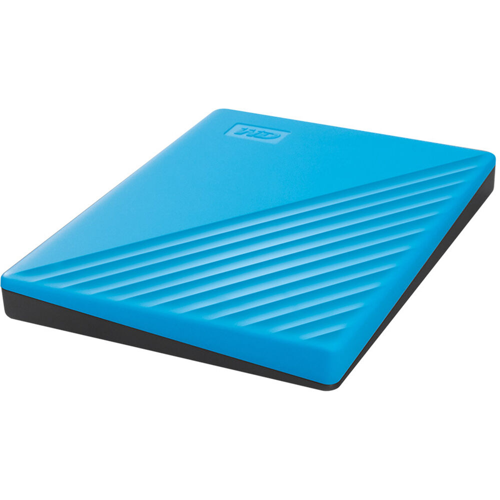Western Digital My Passport Portable 1 TB blue external hard drive — view 4