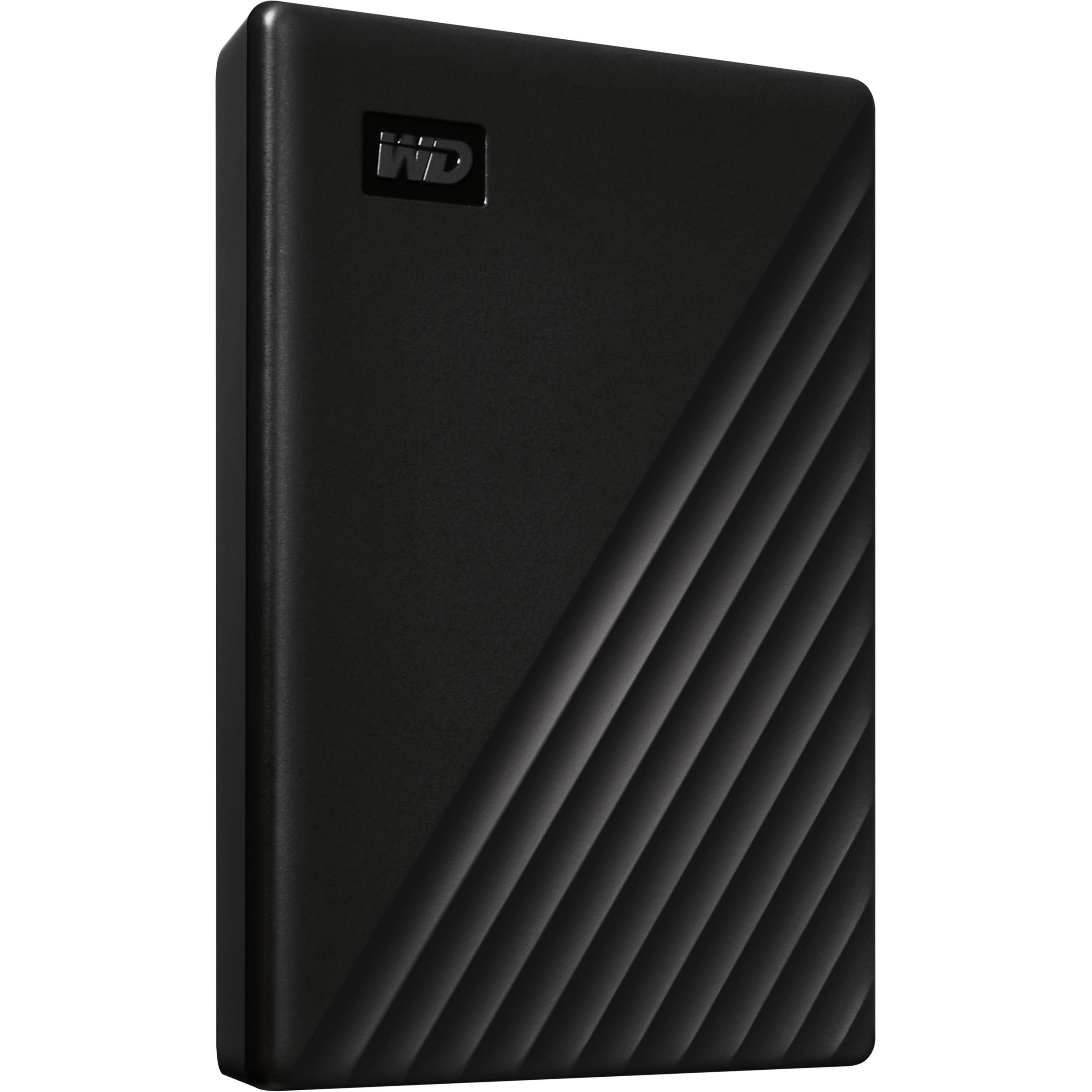 WD My Passport 2TB portable hard drive in black with slim compact design — view 4