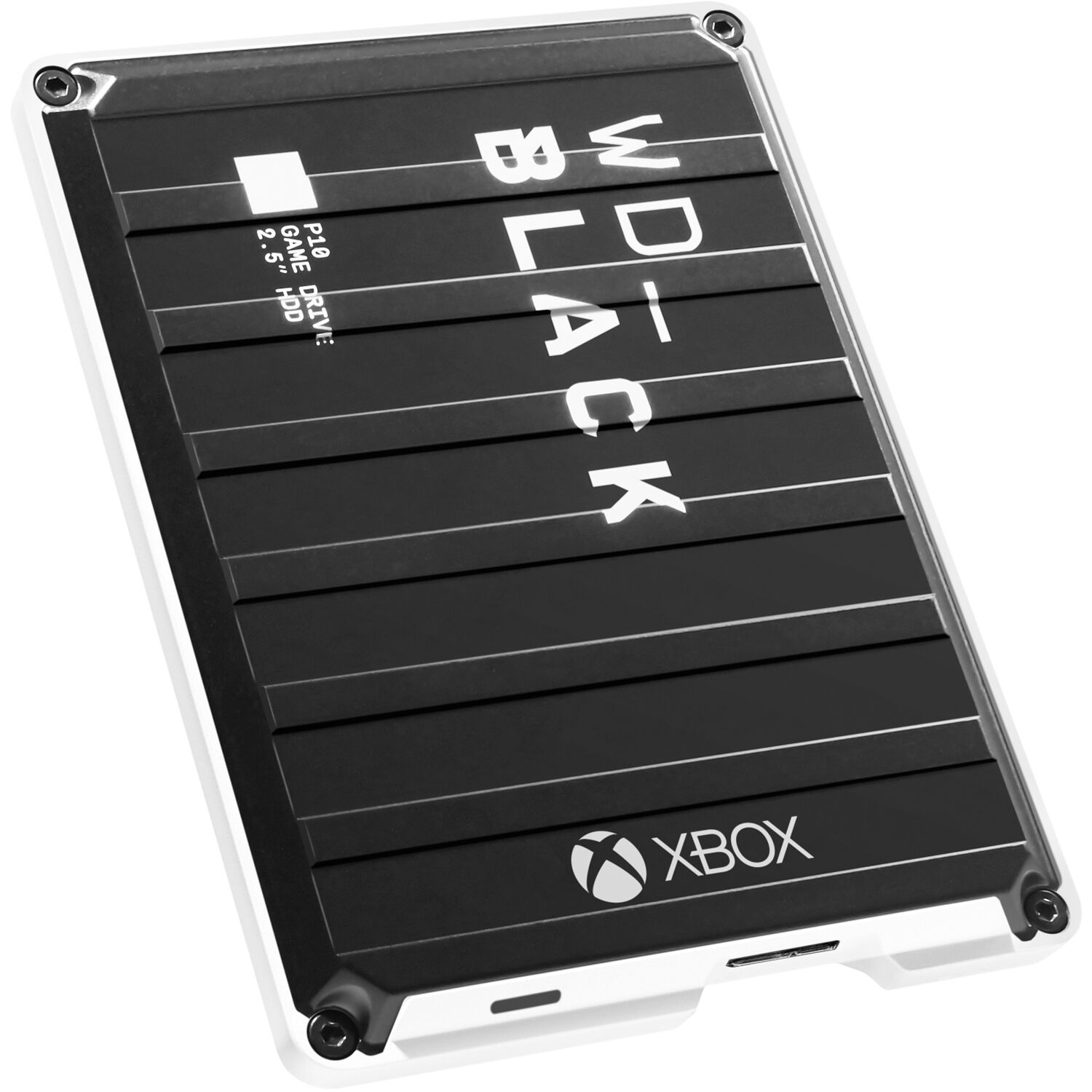 WD Black P10 Game Drive for Xbox 6TB external hard drive in black and white finish — view 4