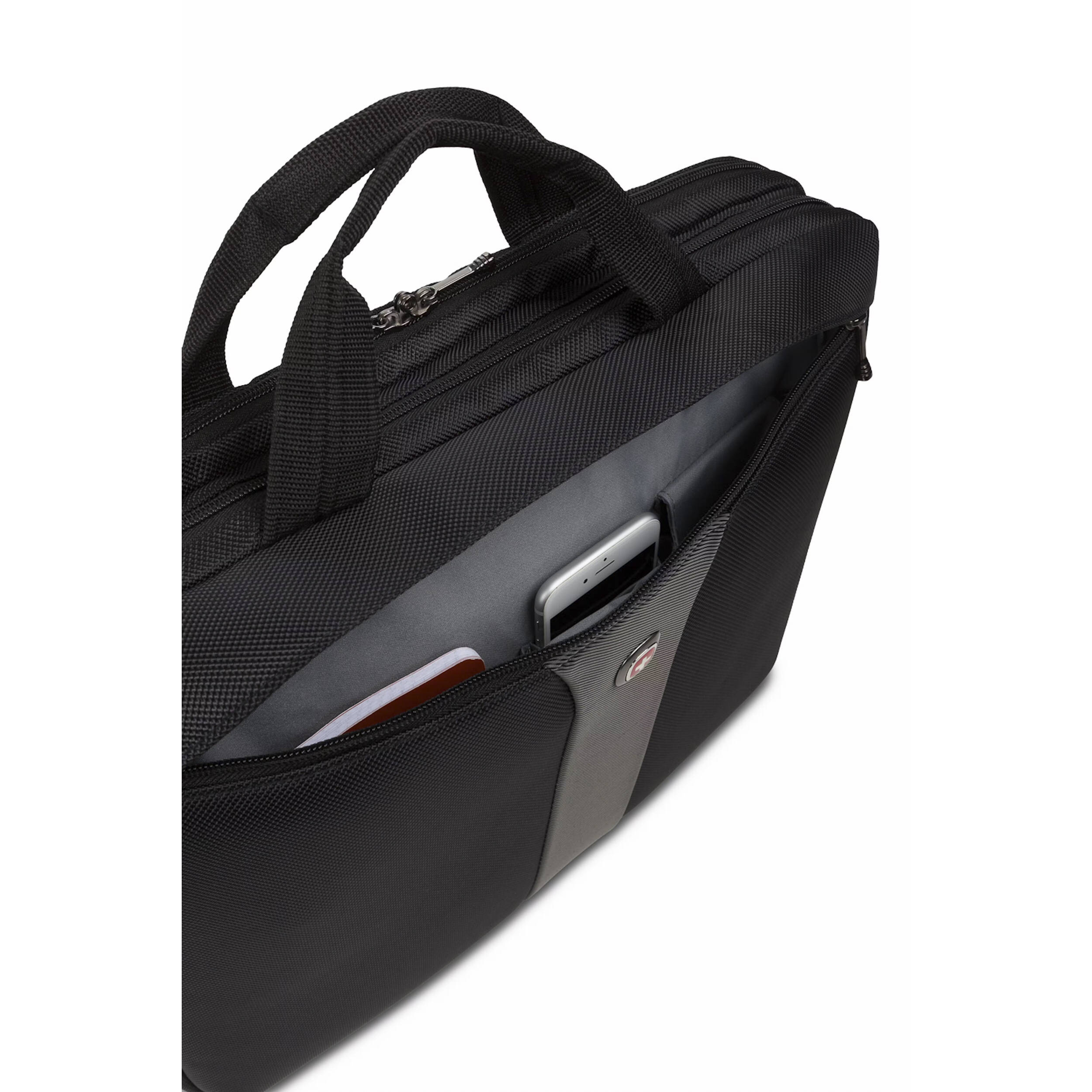 WENGER & SWISSGEAR BY GROUP III WENGER LEGACY BLACK SLIMCASE FITS UP 17IN LAPTOP WA-7444-14F00 — view 3