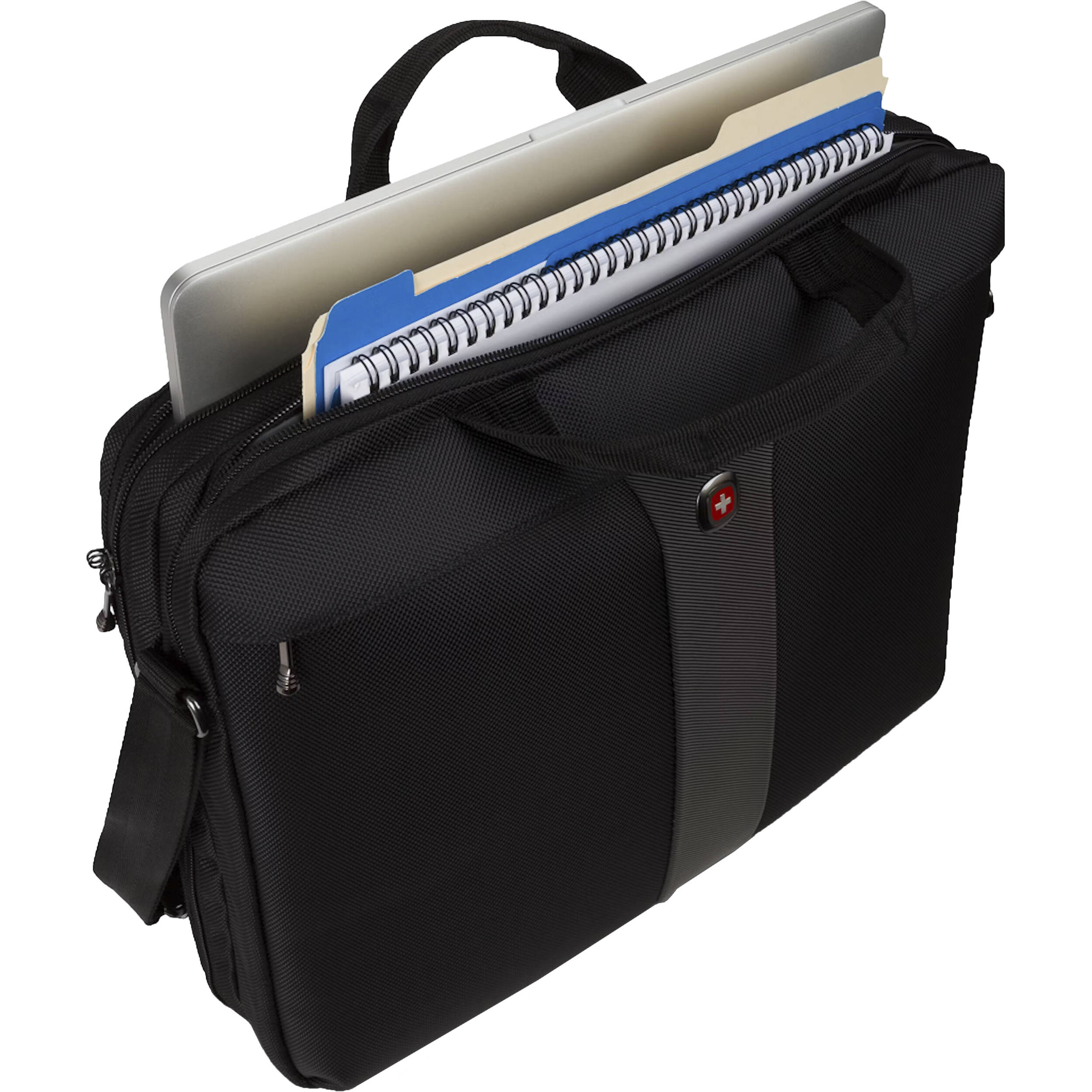 WENGER & SWISSGEAR BY GROUP III WENGER LEGACY BLACK SLIMCASE FITS UP 17IN LAPTOP WA-7444-14F00 — view 4