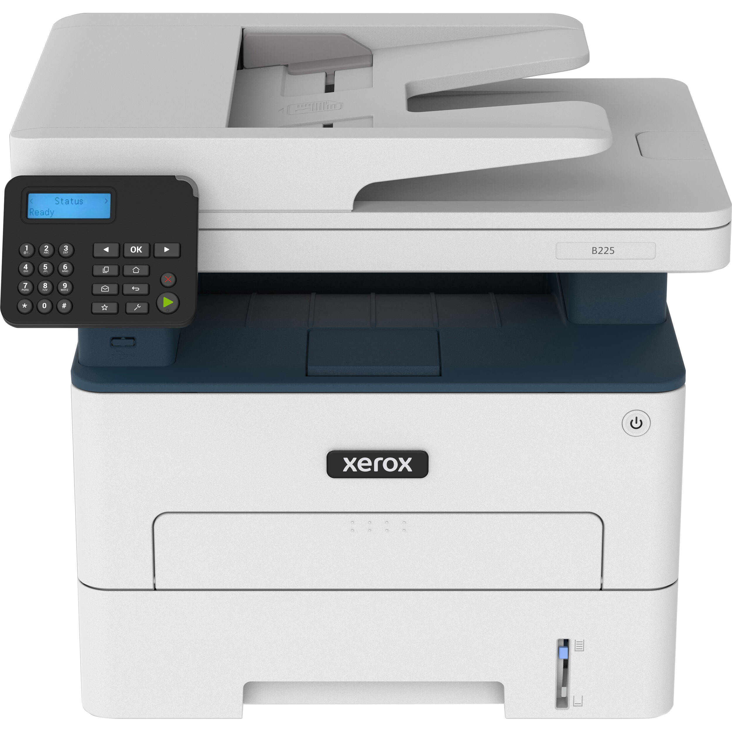 Xerox B225/DNI monochrome multifunction printer for print, scan, and copy — view 2