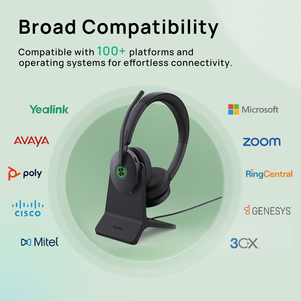 Yealink BH74 STND MS USB C A wireless Teams Certified headset with dual-sided busy light — view 5