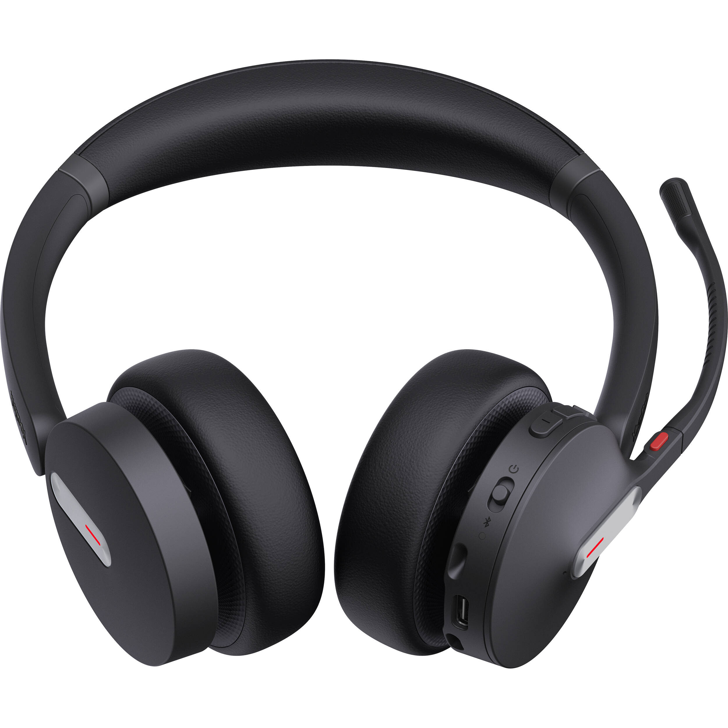 Yealink BH70 Dual MS USBC/A wireless dual-ear headset in black with boom microphone — view 3