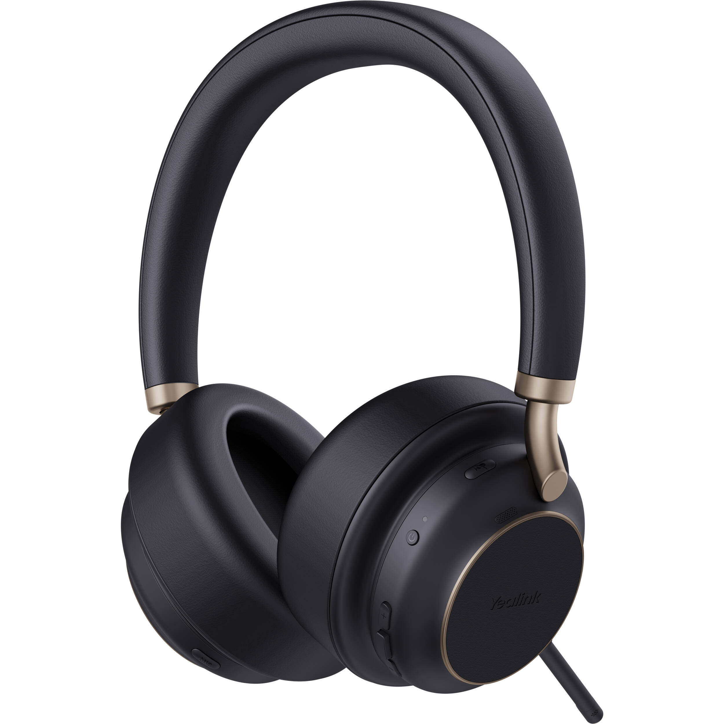 Yealink BH76PLMSBLKUSBC/A black Bluetooth headset with retractable microphone, ANC, and busy light — view 3