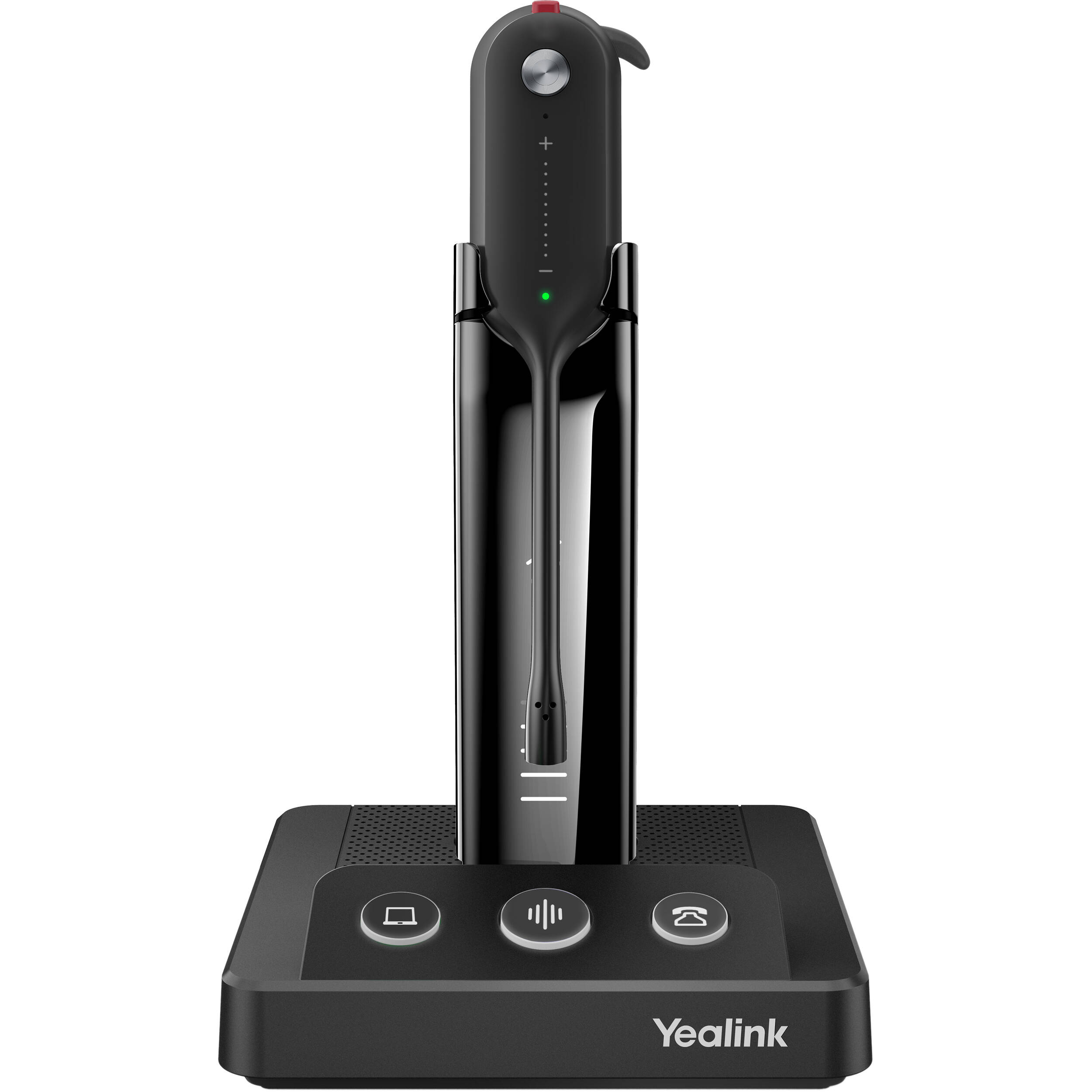 Yealink WH63 E2 UC convertible DECT wireless headset in black for UC calling — view 2
