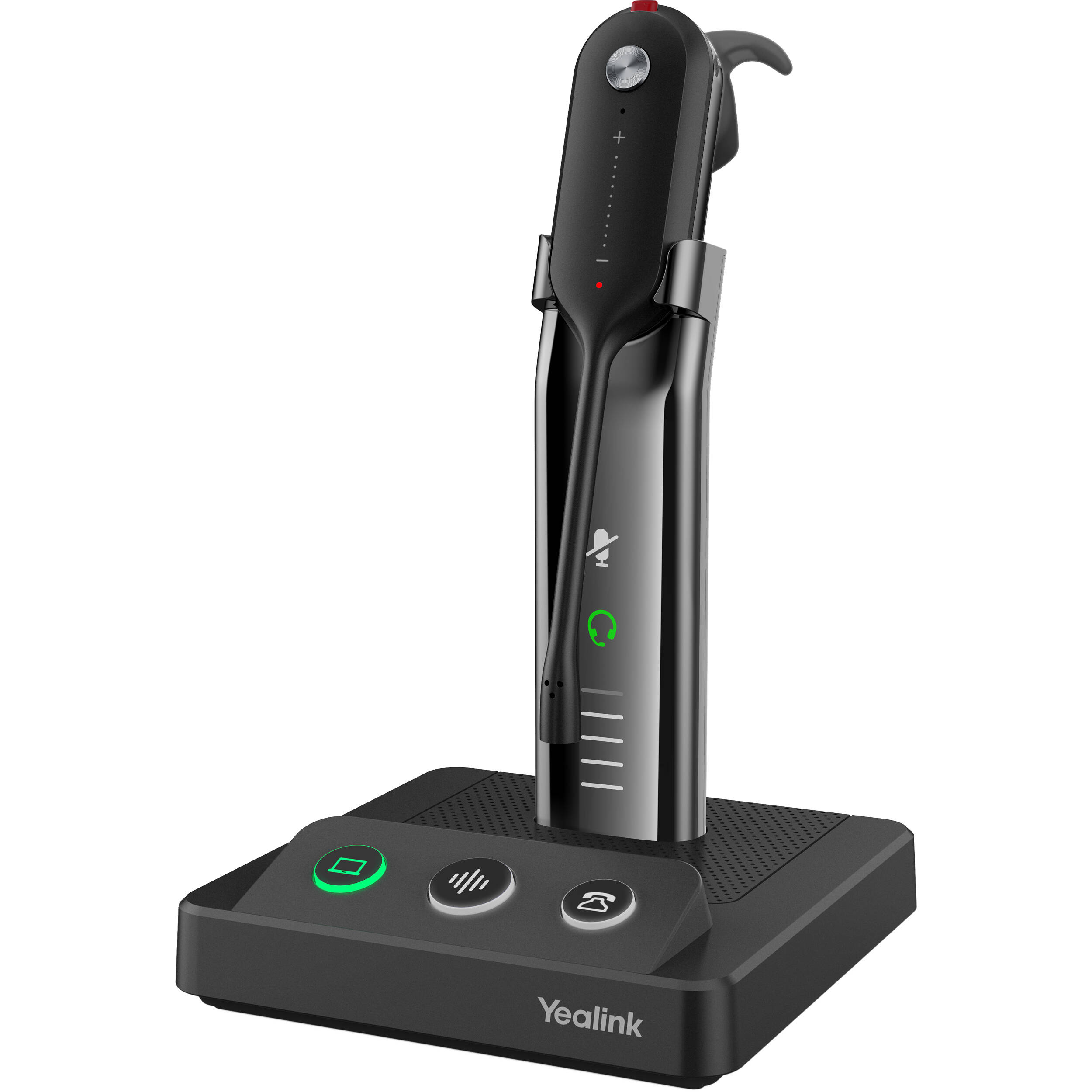 Yealink WH63 E2 UC convertible DECT wireless headset in black for UC calling — view 3