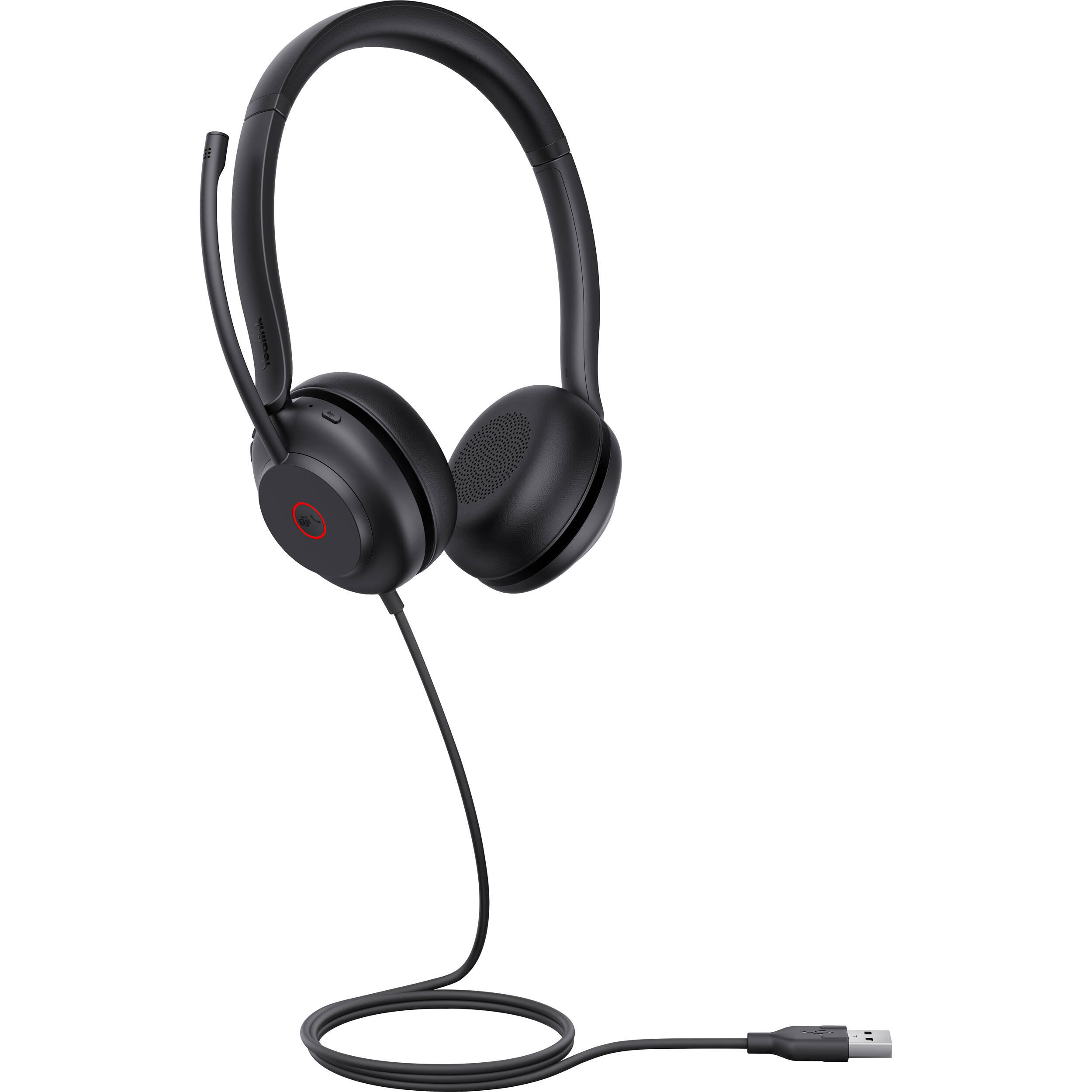 Yealink UH35 dual-sided wired USB-C headset with dual noise-canceling microphones and busylight — view 2
