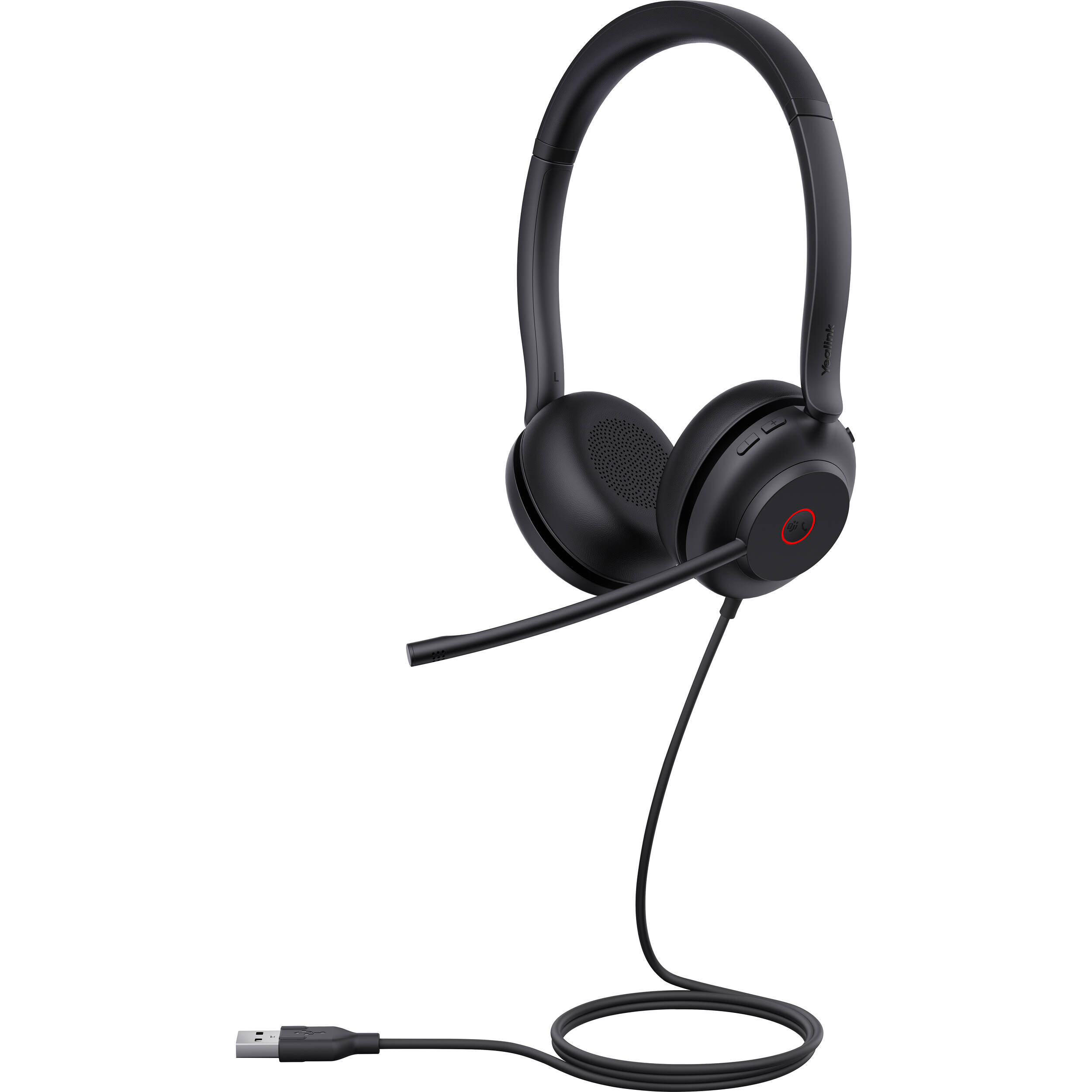 Yealink UH35 dual-sided wired USB-C headset with dual noise-canceling microphones and busylight — view 4