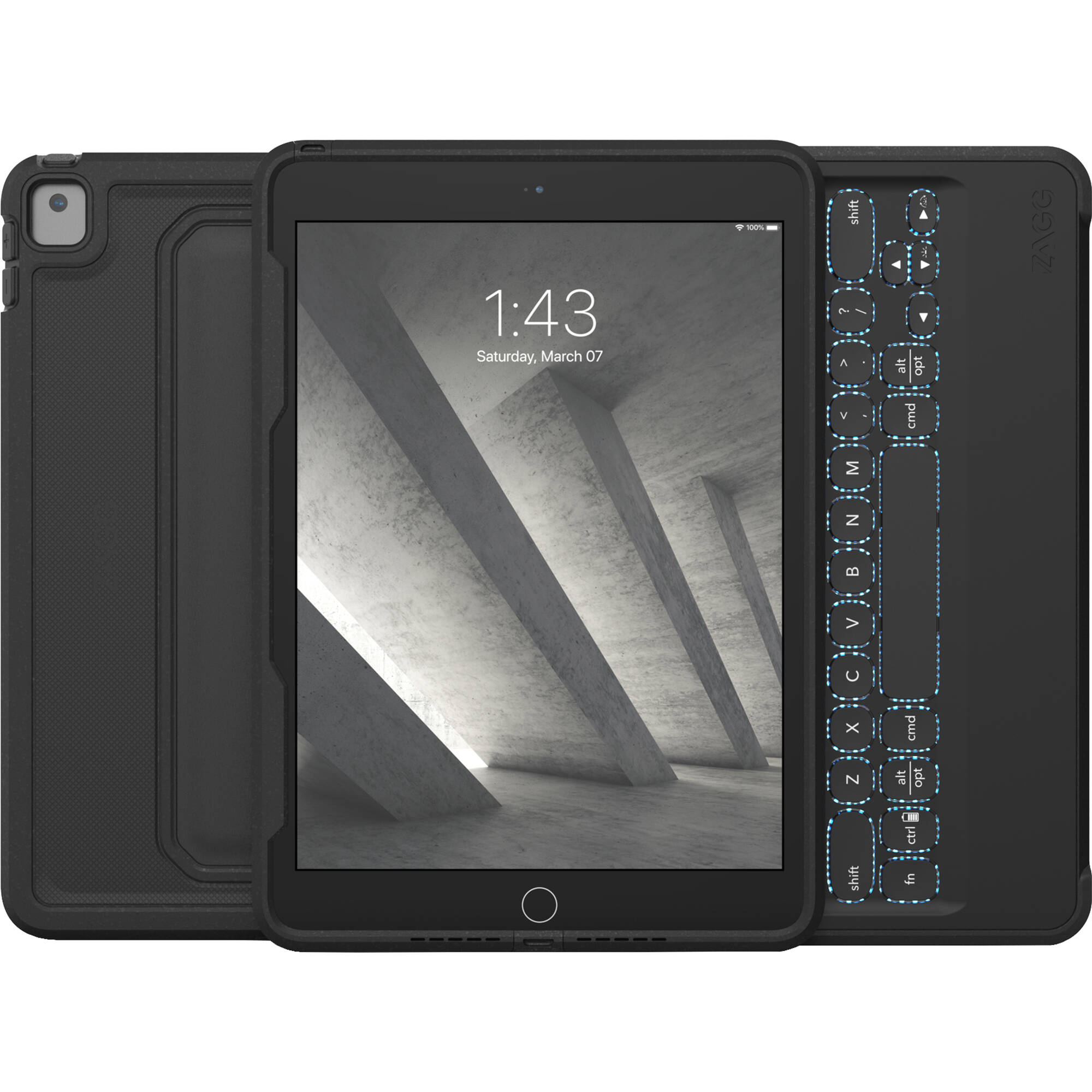 ZAGG Rugged Book detachable keyboard case for iPad Air 3 and iPad Pro 10.5 with magnetic hinge — view 4